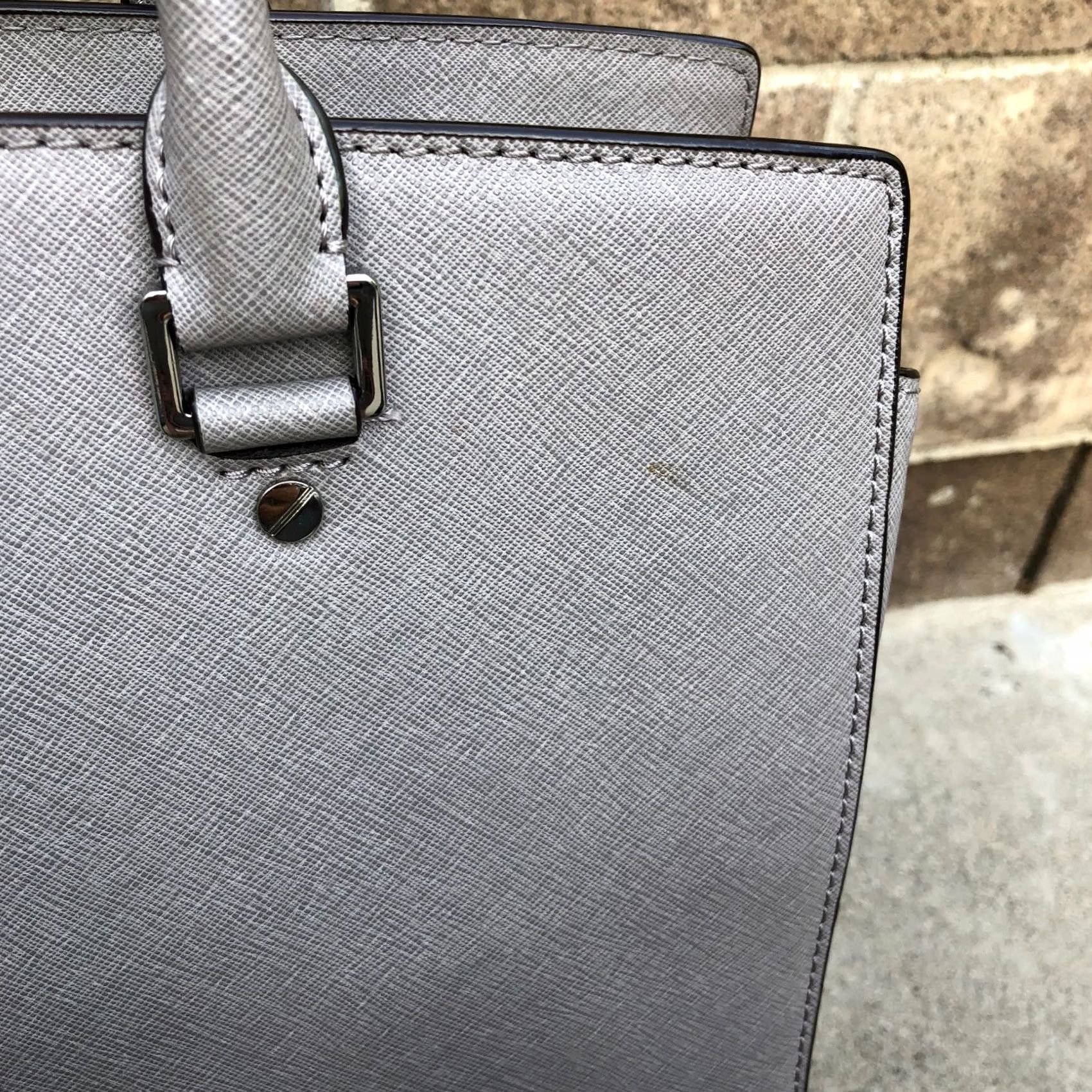 Michael Kors MICHAEL KORS Selma Purse Crossbody Medium Grey Saffiano Leather Shoulder Bag Womens Bag Size ONE SIZE - 7 Thumbnail