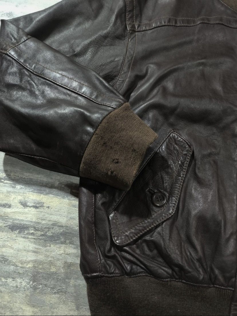 Genuine Leather Vintage 90s leather bomber jacket Size US M / EU 48-50 / 2 - 8 Thumbnail