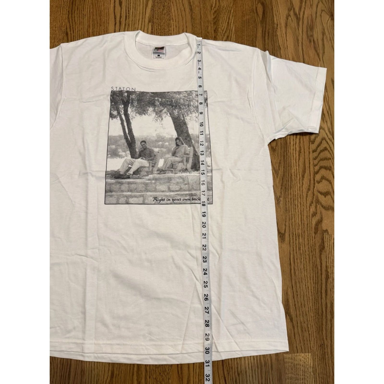 Fruit Of The Loom VINTAGE Fruit of the Loom T-Shirt Shirt 90s NYC White L Men Short Sleeve Crew Neck Staton Back Yard Size US L / EU 52-54 / 3 - 5 Thumbnail