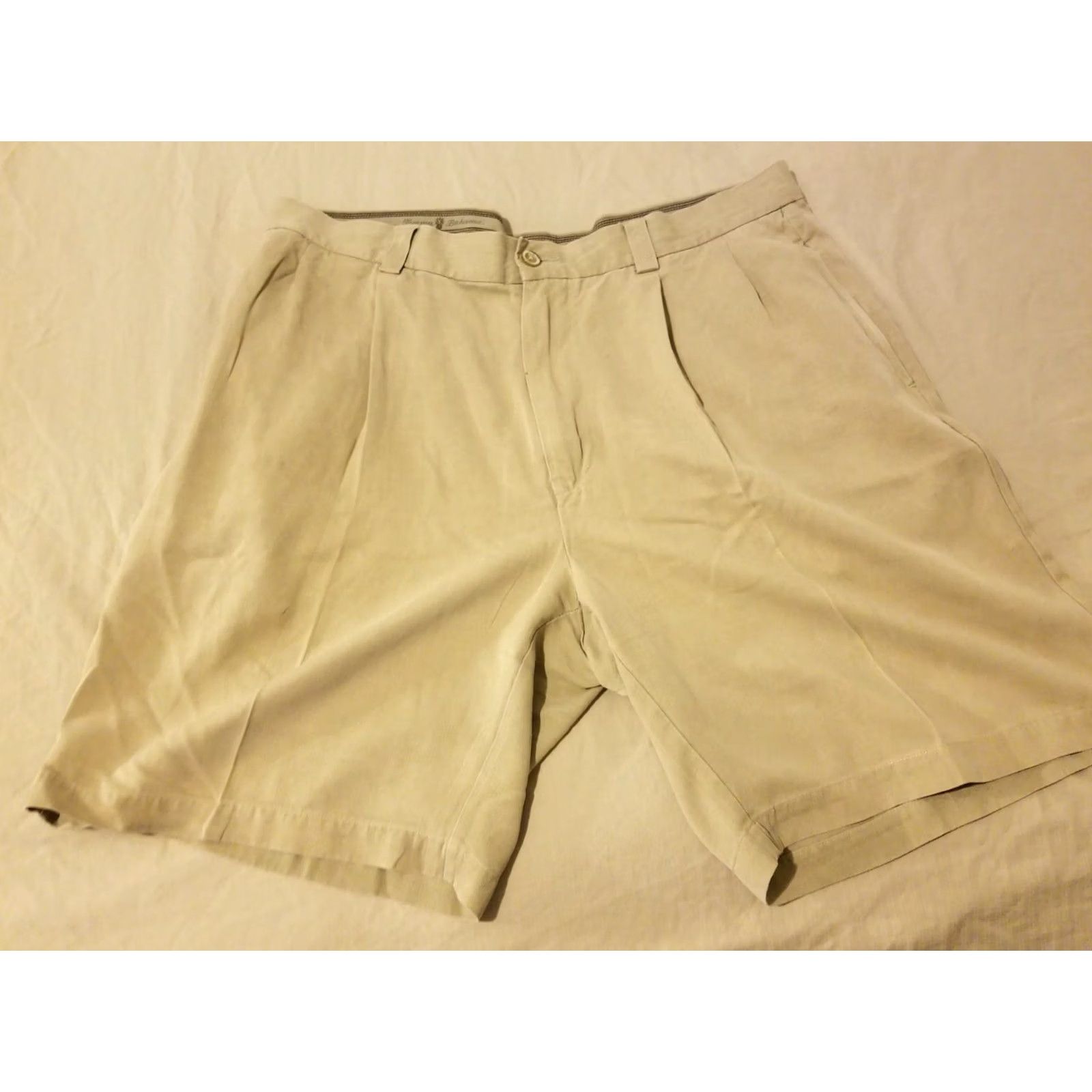 Tommy Bahama Mens Tommy Bahama Shorts 36 Khaki Silk Chino Size US 36 / EU 52 - 3 Thumbnail