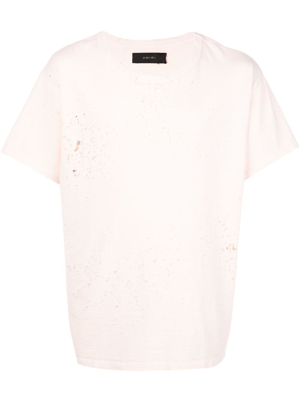 image of Amiri O1Mle0424 Shotgun T-Shirt In Light Pink, Men's (Size Small)