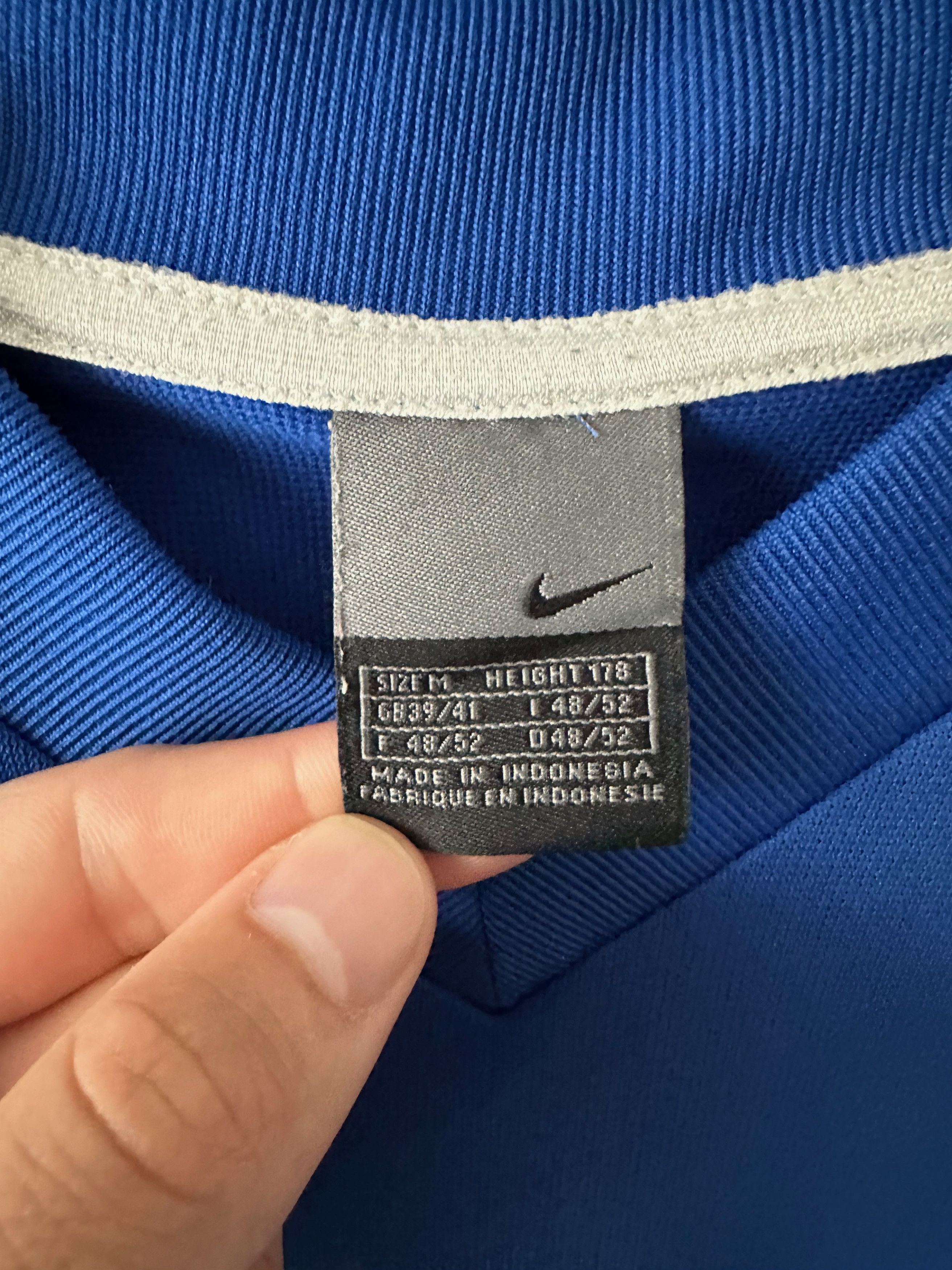 Nike × Vintage 00's NIKE Centr logo tiempo blue jersey shirt Size US M / EU 48-50 / 2 - 3 Thumbnail
