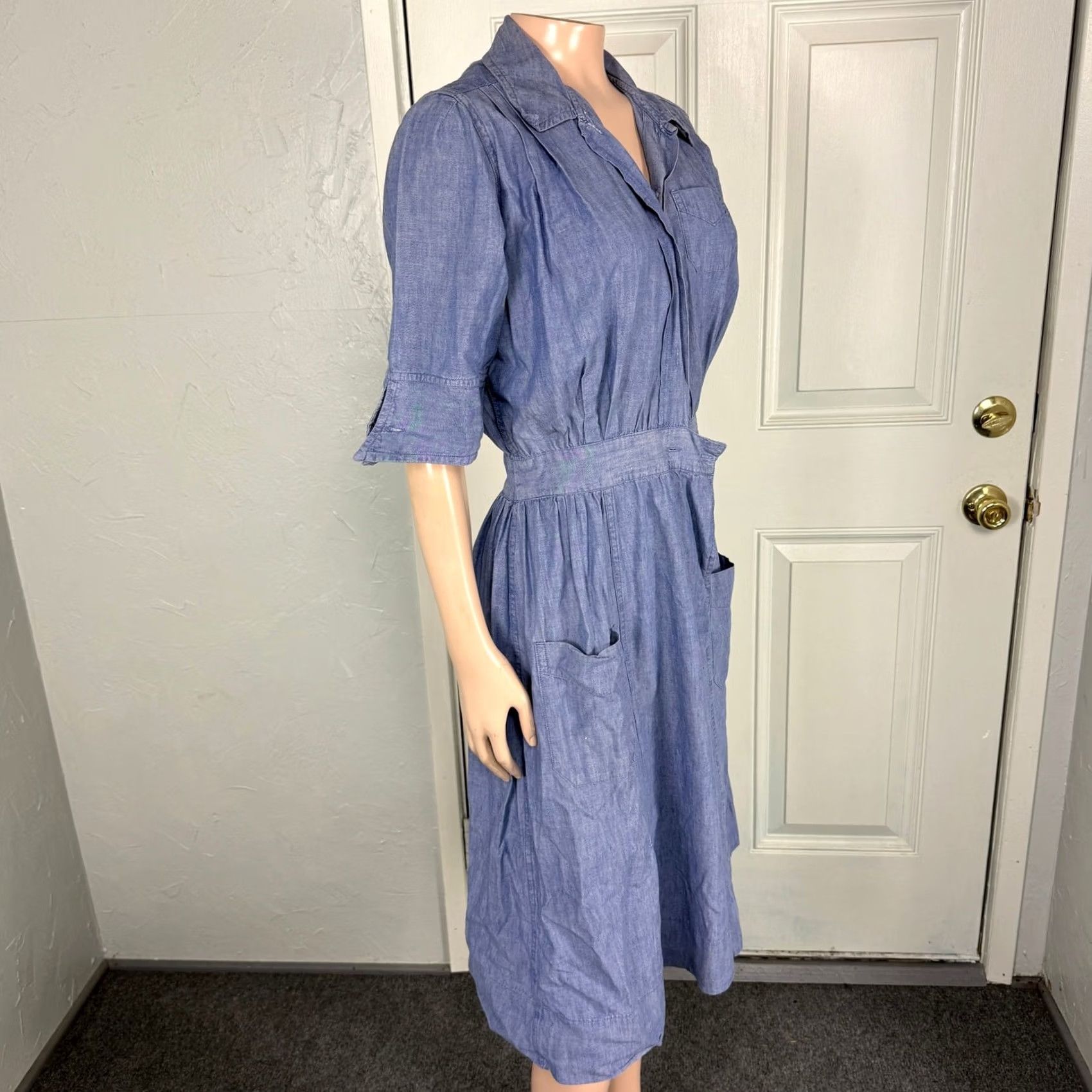 Vintage VINTAGE Aldrich & Dress 2XS Blue 50s Women Nures Uniform Chicago Cotton V17 Size XXS / US 00 / IT 34 - 7 Thumbnail