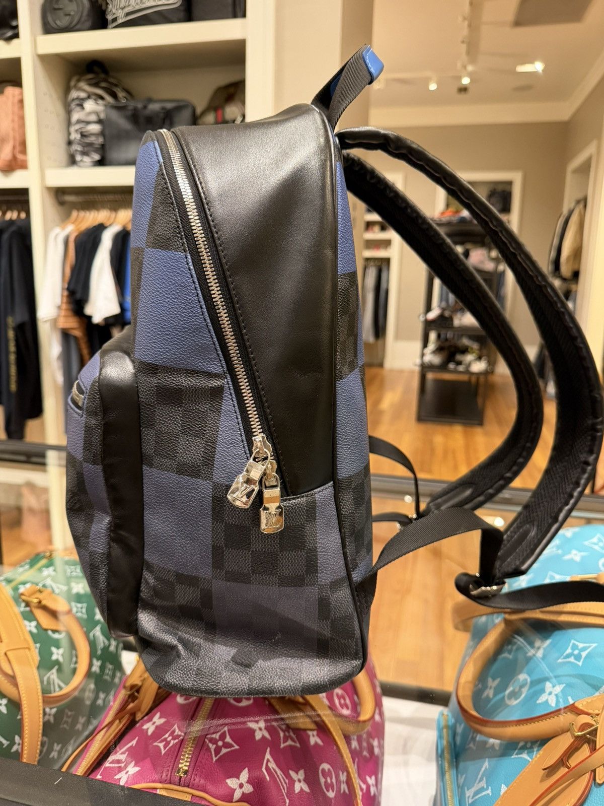 Louis Vuitton Louis Vuitton Josh Backpack Damier Pixel Cobalt Size ONE SIZE - 5 Thumbnail