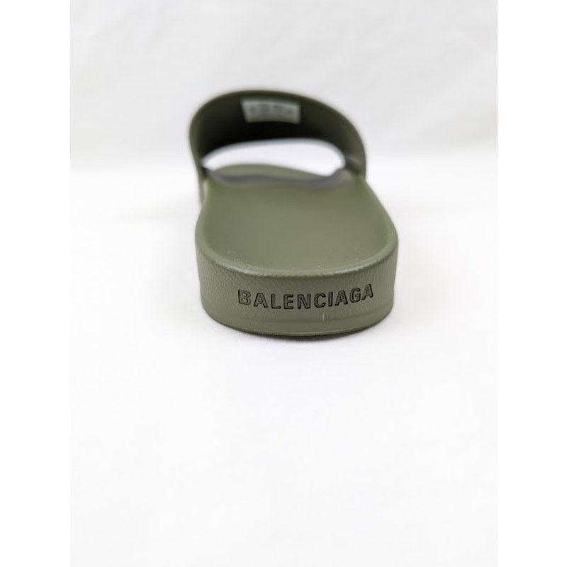 Balenciaga o1rshd1 BB Injecfion Pool Slides in Khaki Size US 9 / EU 42 - 11 Thumbnail