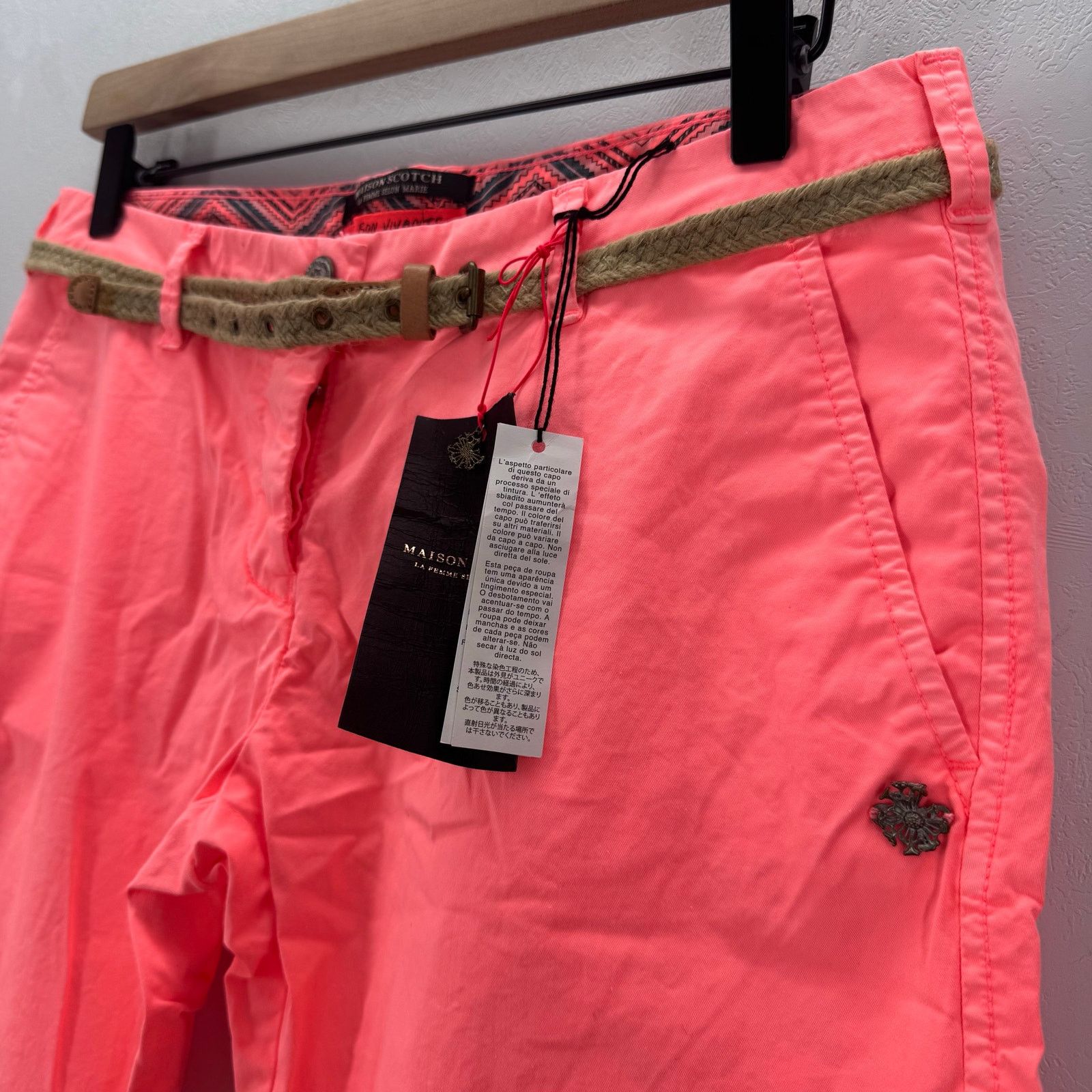 Maison Scotch Maison Scotch Womens sz 29/34 Lightweight Belted Chinos Pant Size 29" - 3 Thumbnail