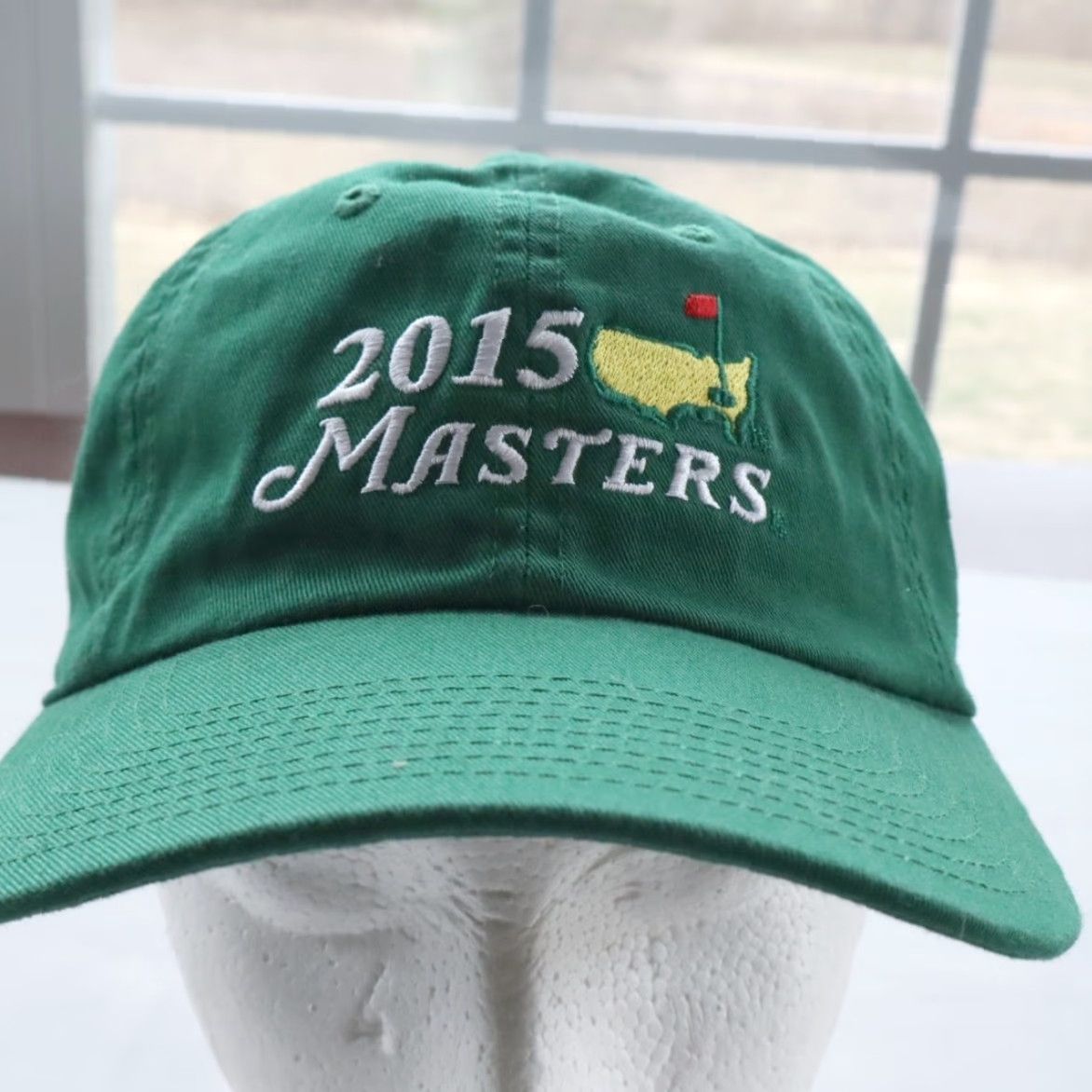 American Needle VINTAGE American Needle The Masters 2015 Green Golf Strapback Hat Men's OS Size ONE SIZE - 2 Thumbnail