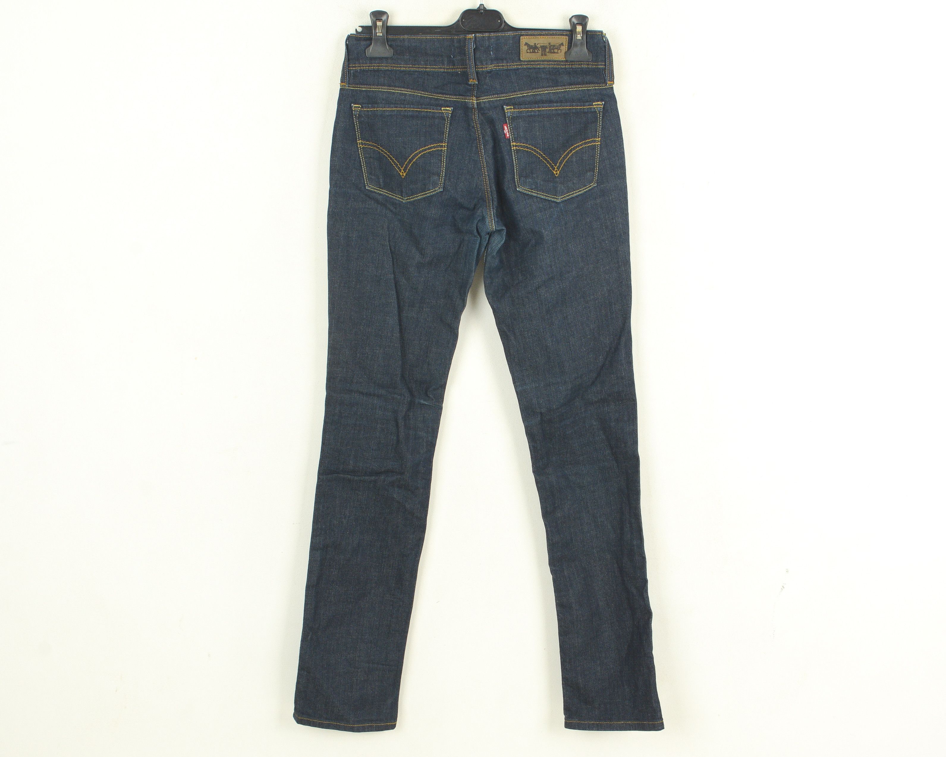 Levi's STRAUSS 571 Slim Fit Women W28 L32 Navy Low Rise Jeans Size 28" / US 6 / IT 42 - 3 Thumbnail