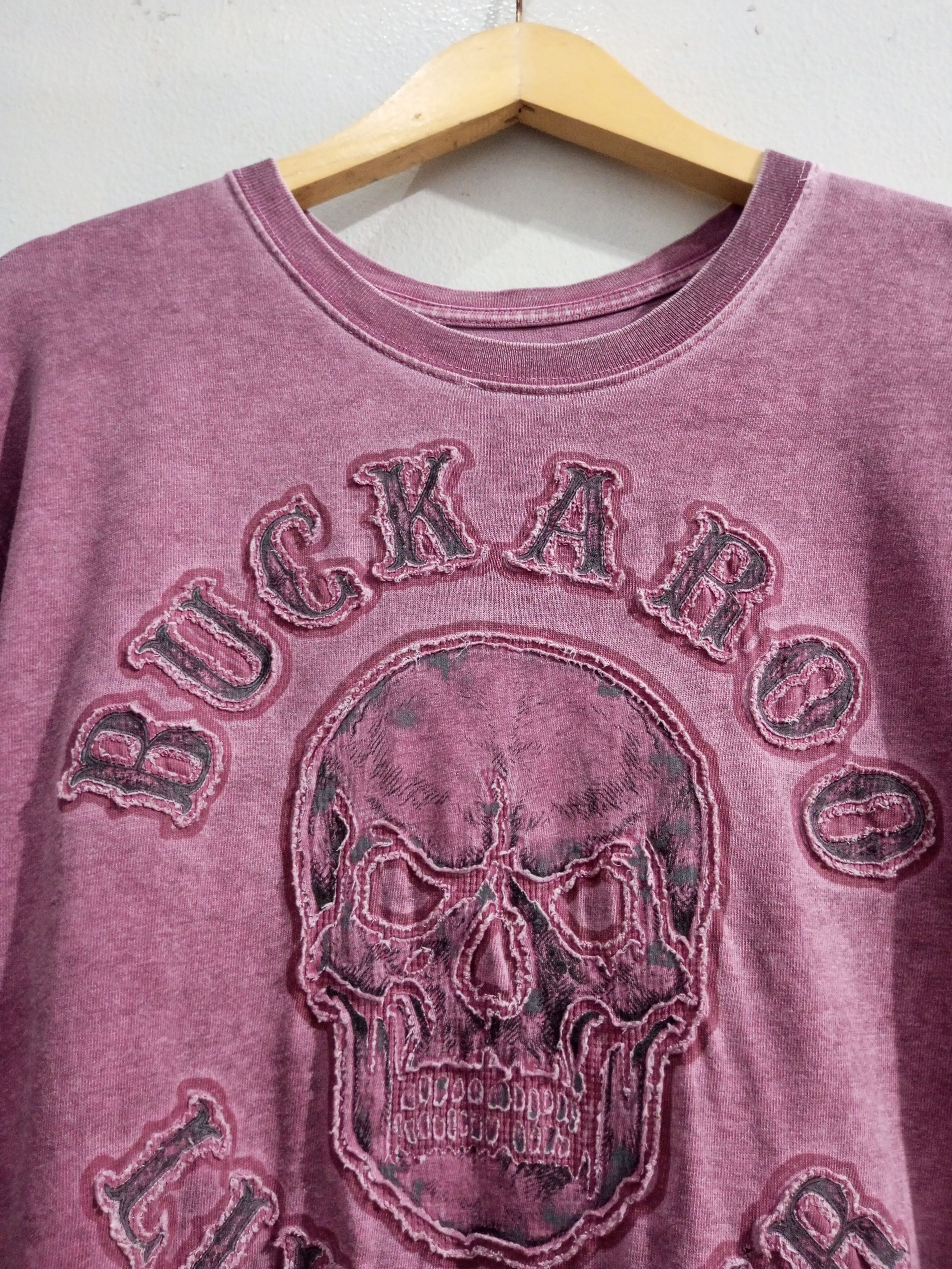 Japanese Brand Vintage Buckaroo skull cross distressed long sleeve tshirt Size US L / EU 52-54 / 3 - 2 Thumbnail