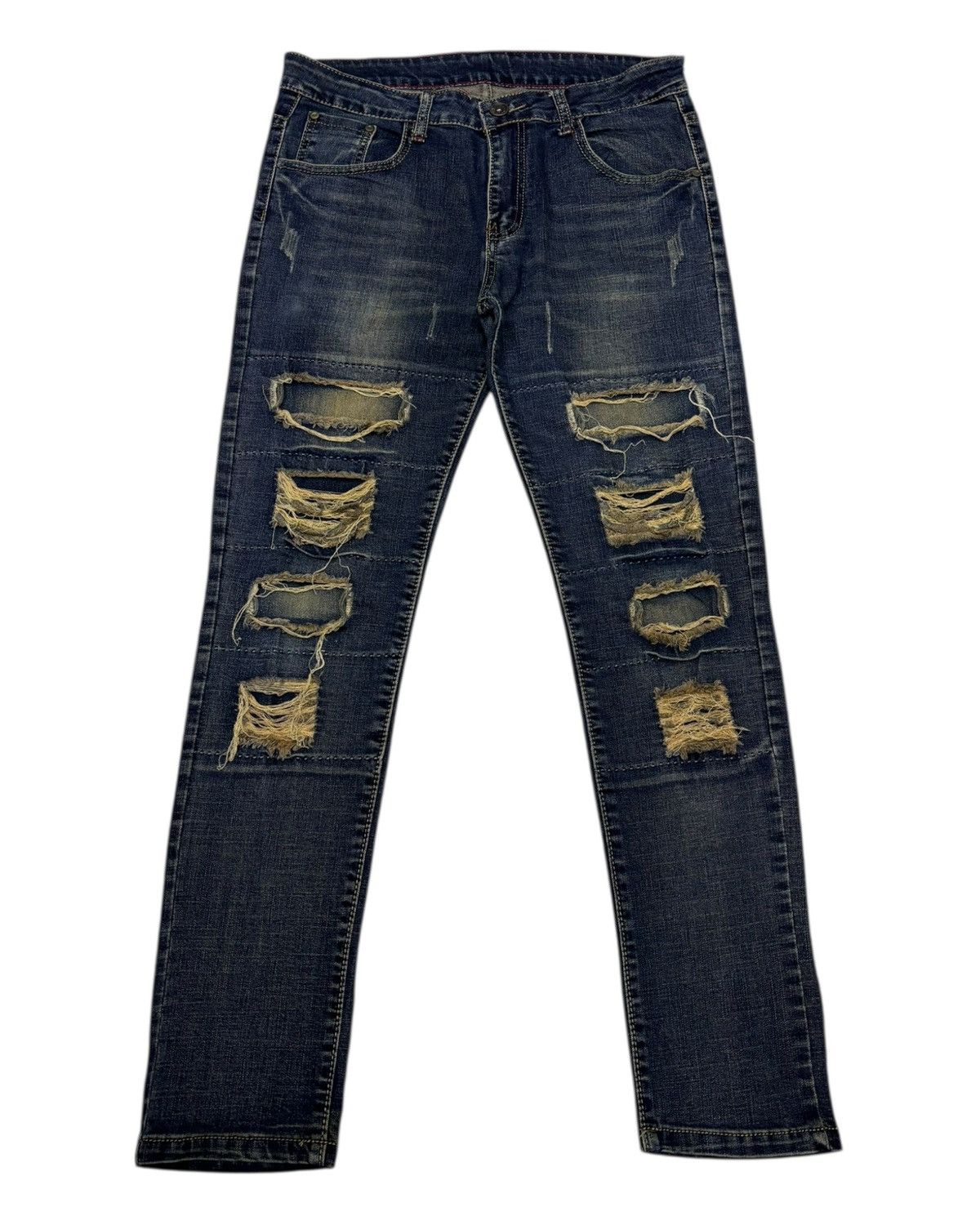Xander Zhou ZHUO YU DISTRESSED DENIM JEANS Size US 32 / EU 48 - 1 Thumbnail