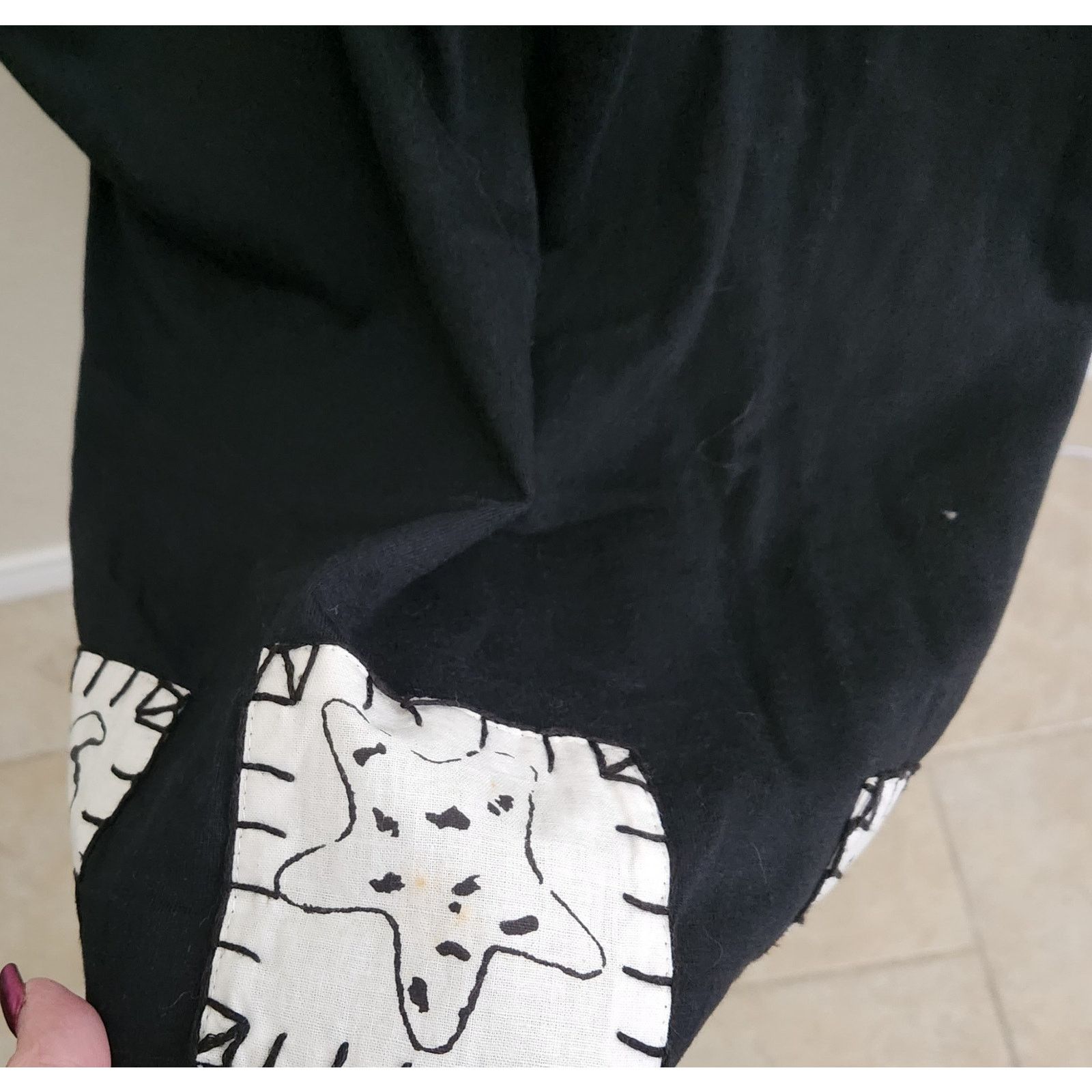 Other VTG Tropico Black White Patchwork Pictures Hem Maxi Dress L Size L / US 10 / IT 46 - 4 Thumbnail
