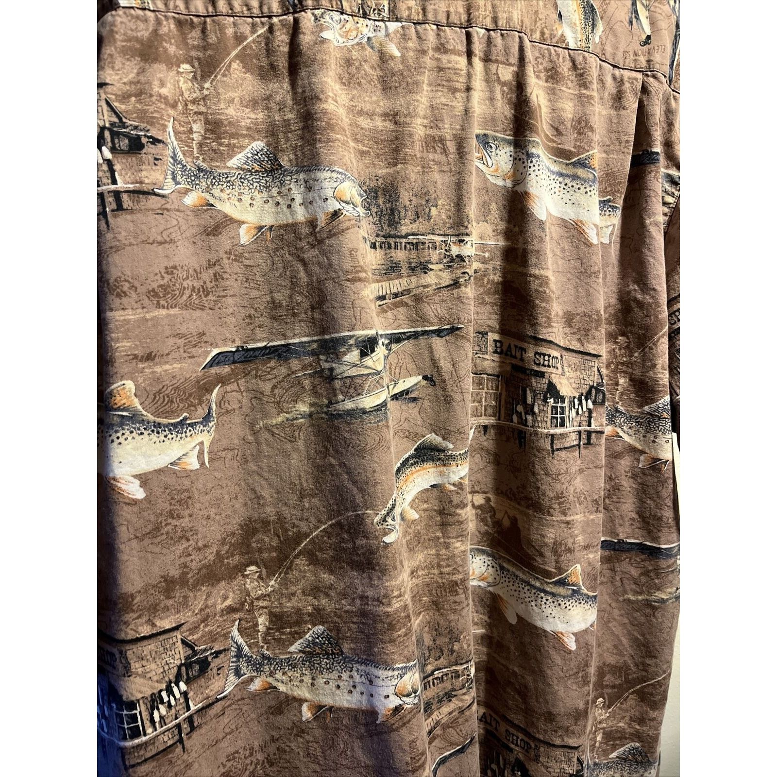 North River Outfitters North River Outfitters Shirt Men XL Brown Bait Shop Fish EUC Size US XL / EU 56 / 4 - 11 Thumbnail