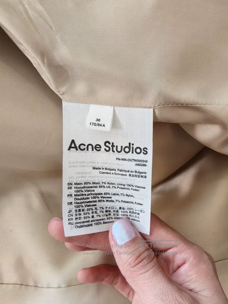 Acne Studios Acne Studios Beige wool coat Size XS / US 0-2 / IT 36-38 - 5 Thumbnail