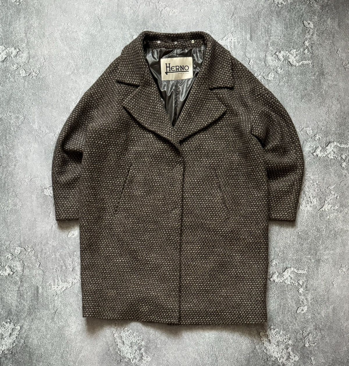 Designer × Herno Herno 46 WMNS GIACCONE HALF COAT long jacket Size L / US 10 / IT 46 - 18 Thumbnail