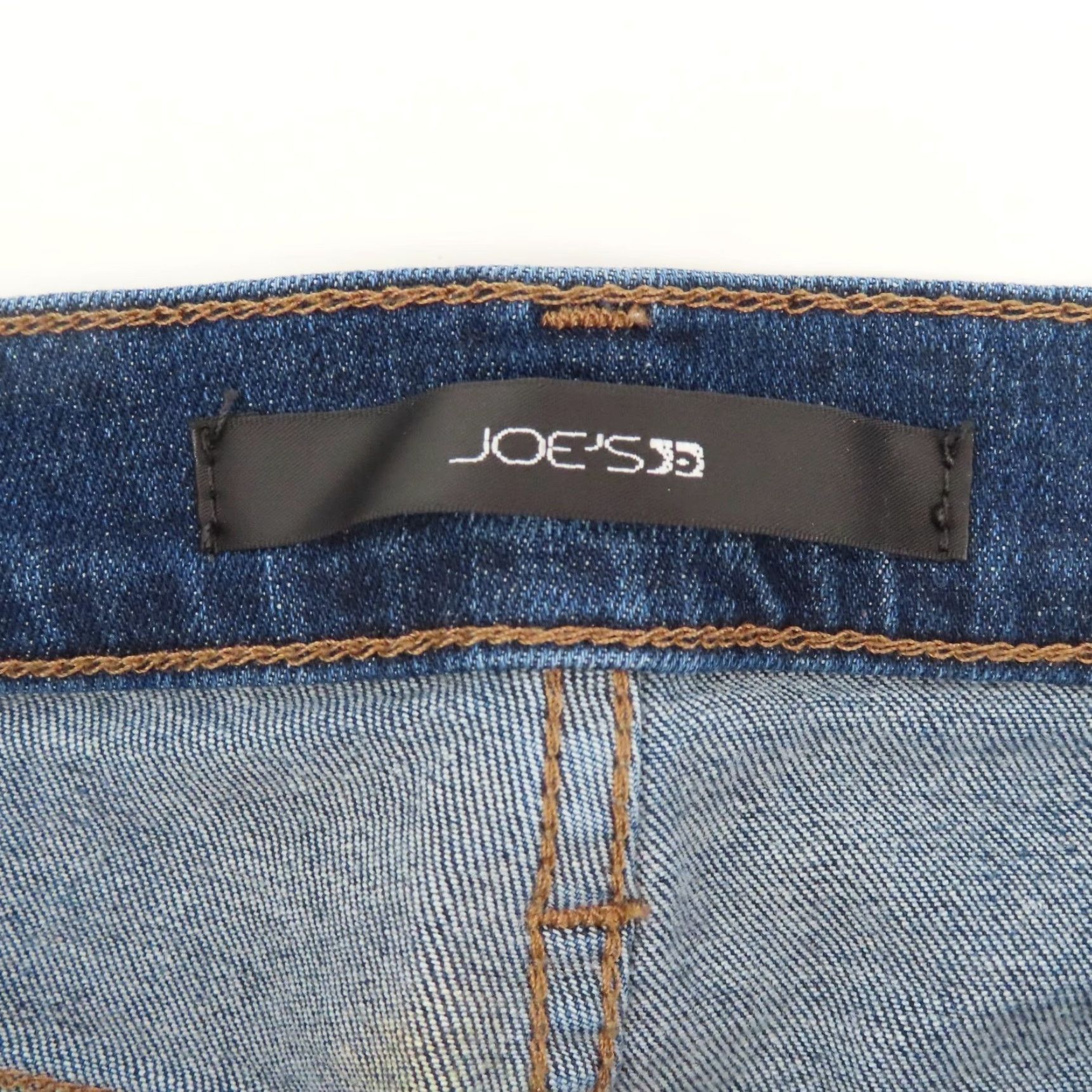 Vintage Joes Jeans Women 26 Straight Ankle Solid Dark Blue Wash Denim Pants Cotton Blend - 5-Pocket Style Regular Fit Size 26" / US 2 / IT 38 - 6 Thumbnail