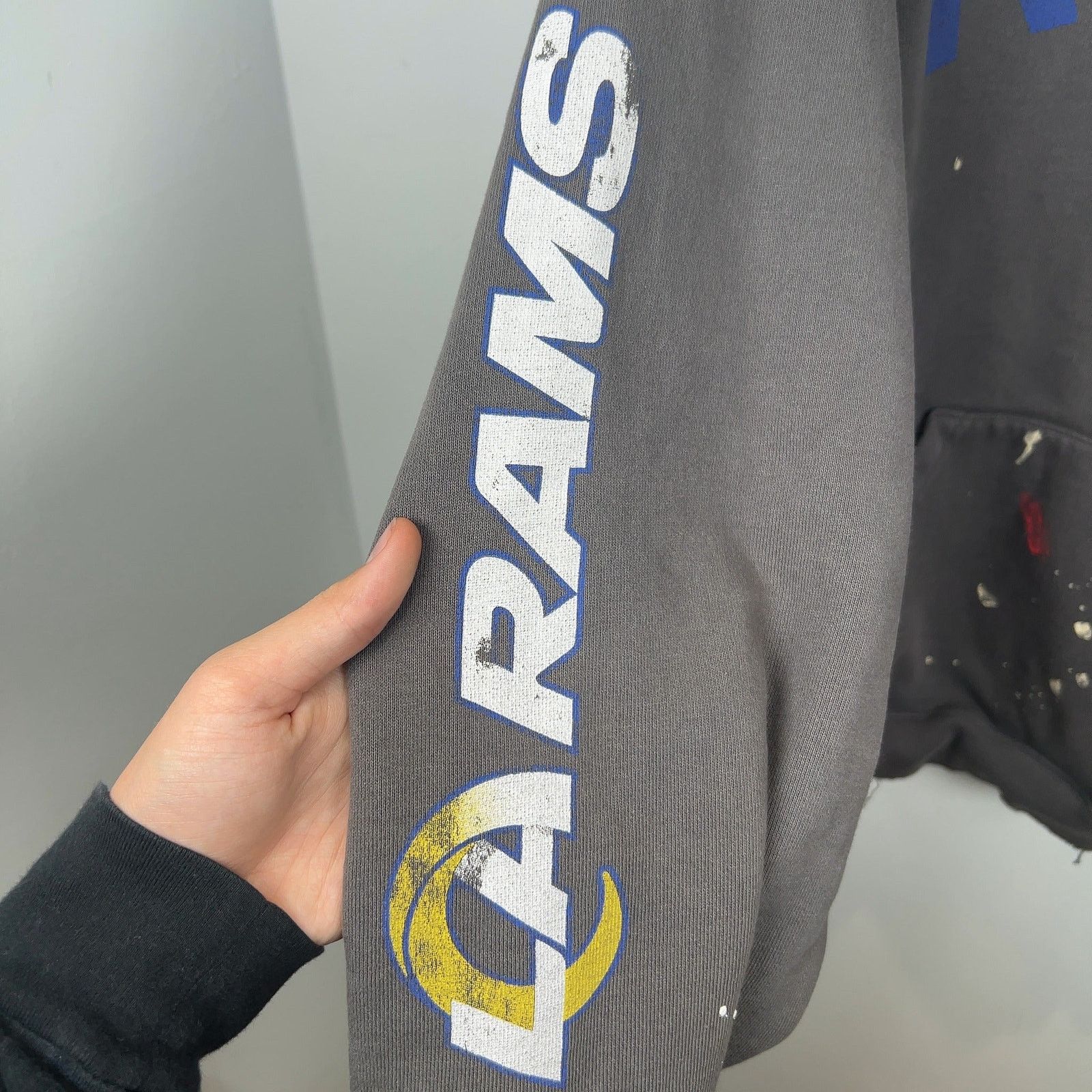 Gallery Dept. Gallery Dept LA Rams Graphic Distressed Hoodie Size US L / EU 52-54 / 3 - 7 Thumbnail