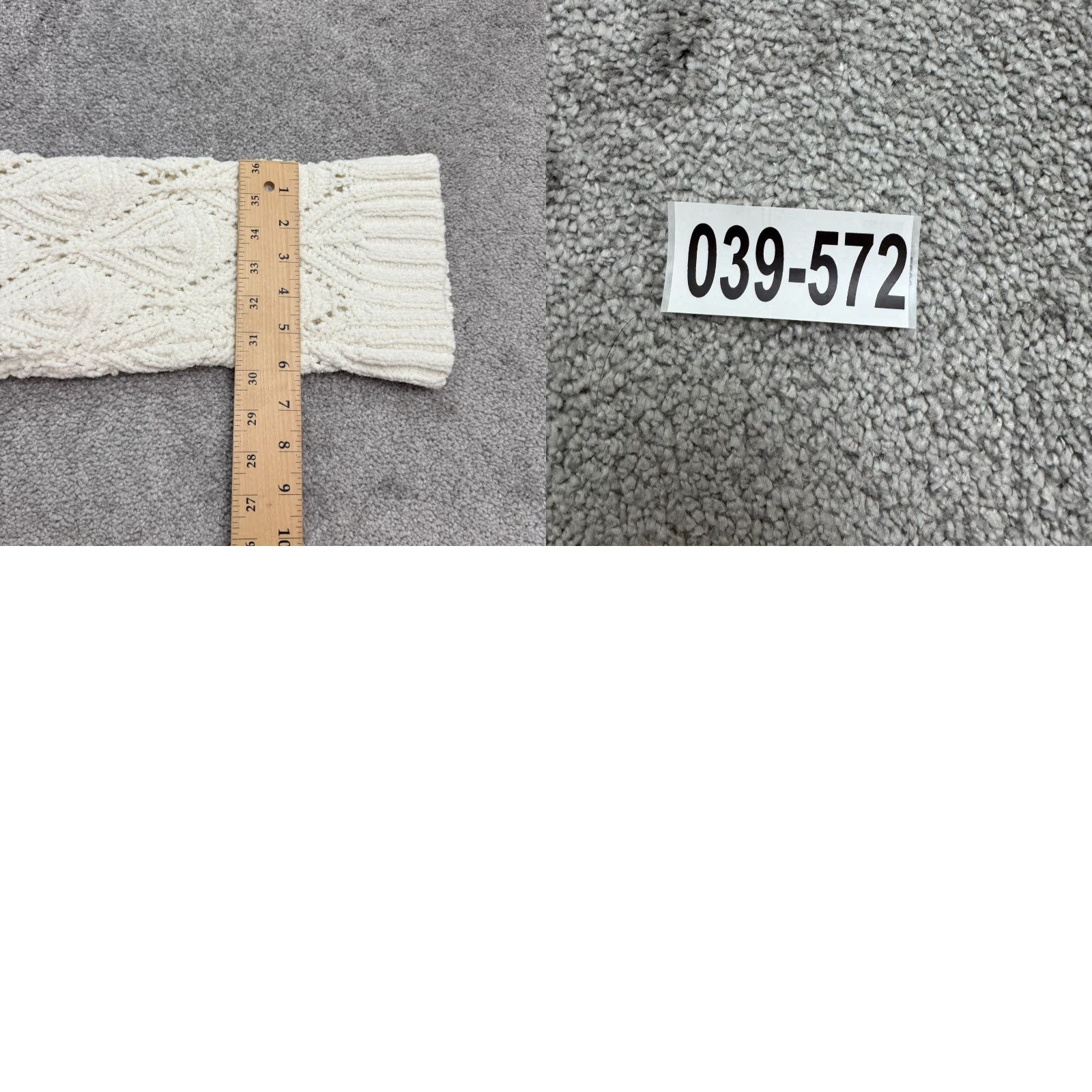 Talbots VINTAGE Cobble Lane Chenile Open Knit Crochet Chunky Pullover Sweater Womens 1X Cream Size XL / US 12-14 / IT 48-50 - 9 Thumbnail