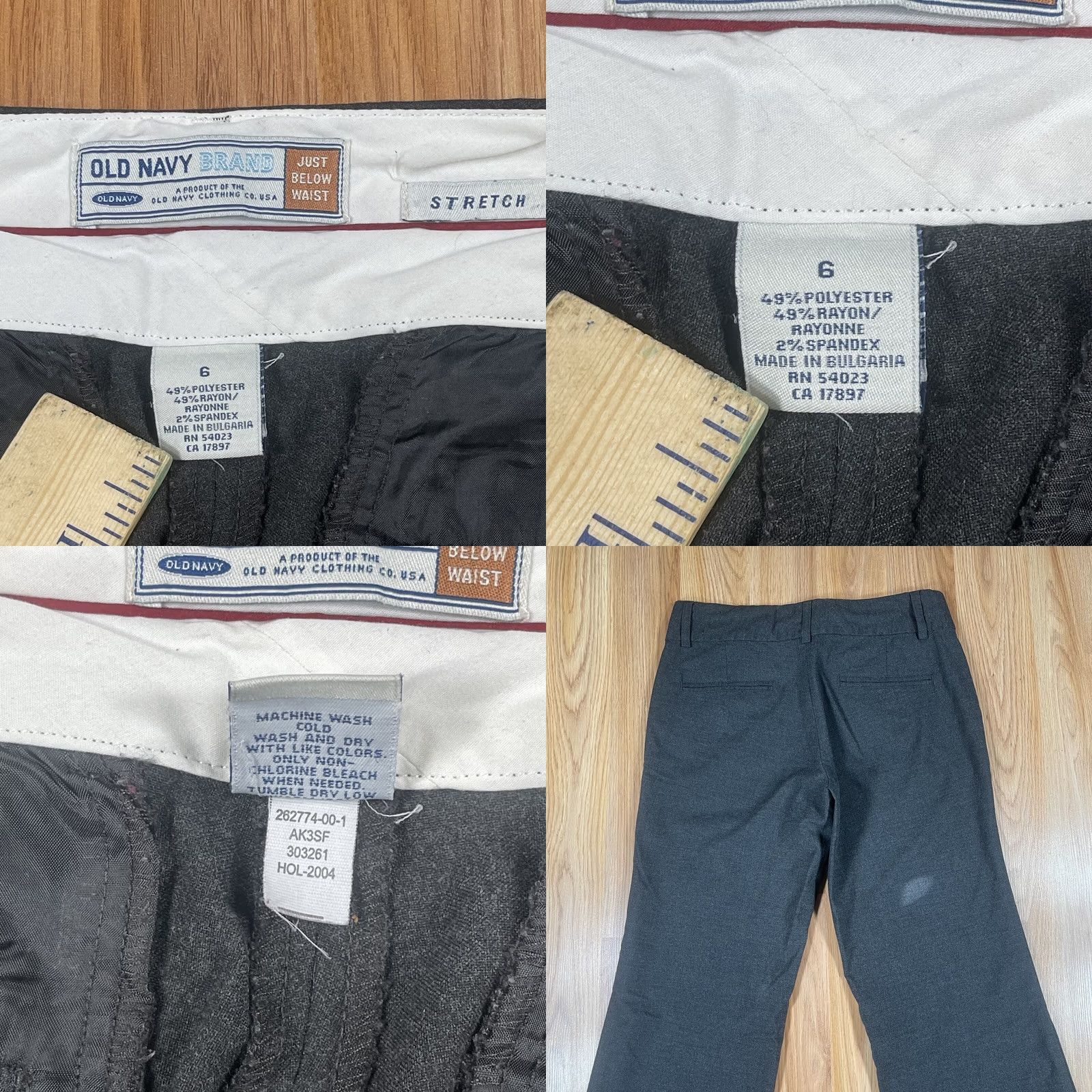 Old Navy Old Navy Womens 6 Gray Stretch Wide Leg Dress Pants - Fast Shipping - Vintage - 31.5 Size 28" / US 6 / IT 42 - 9 Thumbnail