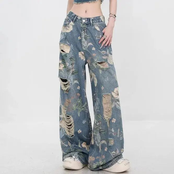 Japanese Brand Retro loose straight leg wide leg jeans Size US 32 / EU 48 - 6 Thumbnail