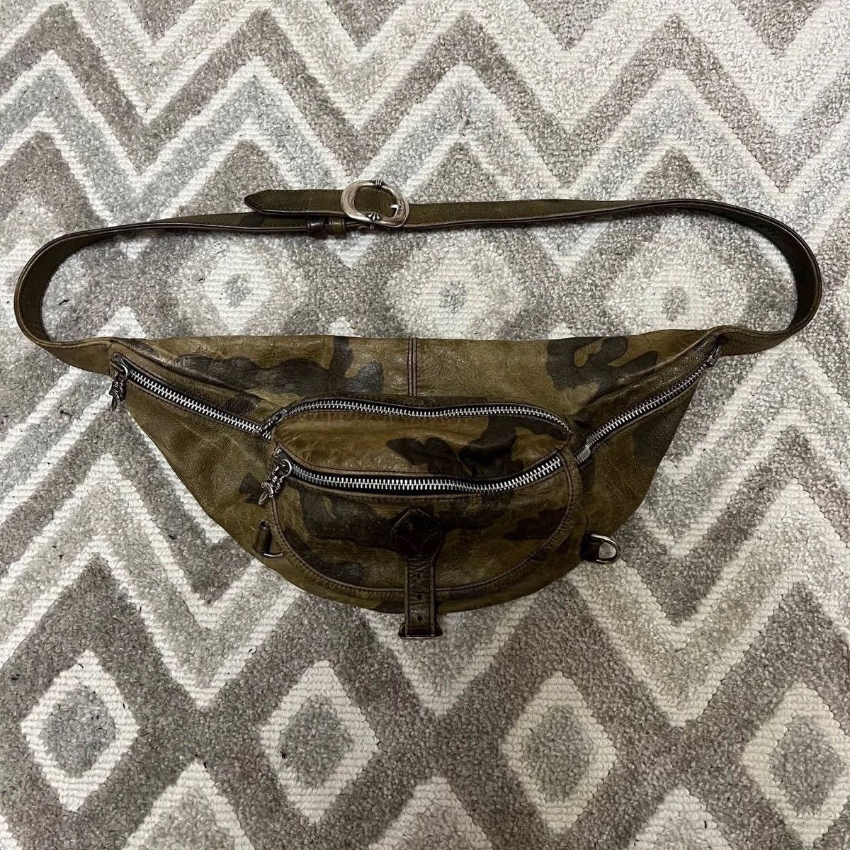 image of Chrome Hearts Dagger Snat Bag in Camo, Men's