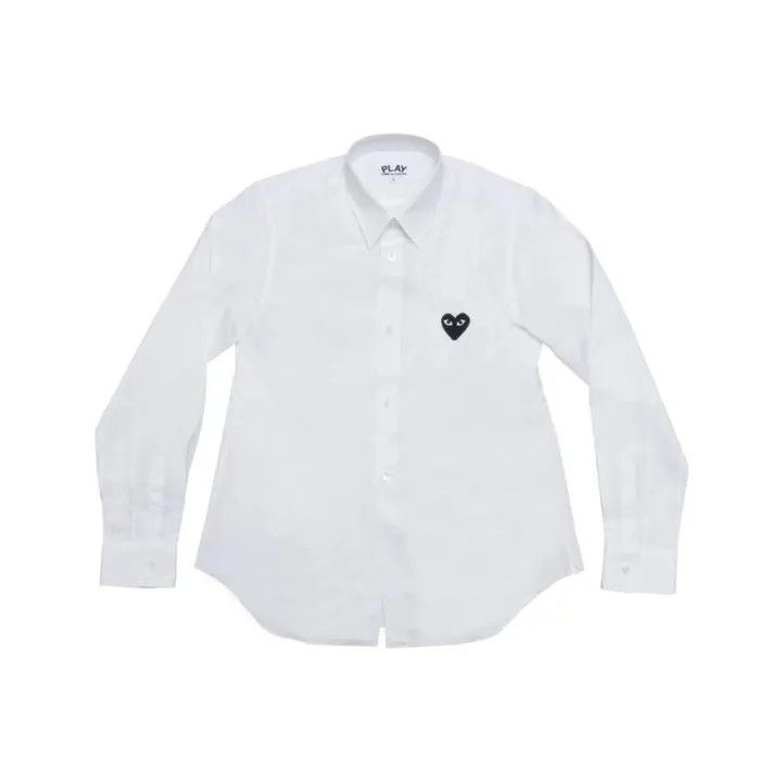 Comme des Garcons Comme des Garcons Play White Long Sleeve Shirt 0079 Size US XXS / EU 40 - 1 Thumbnail