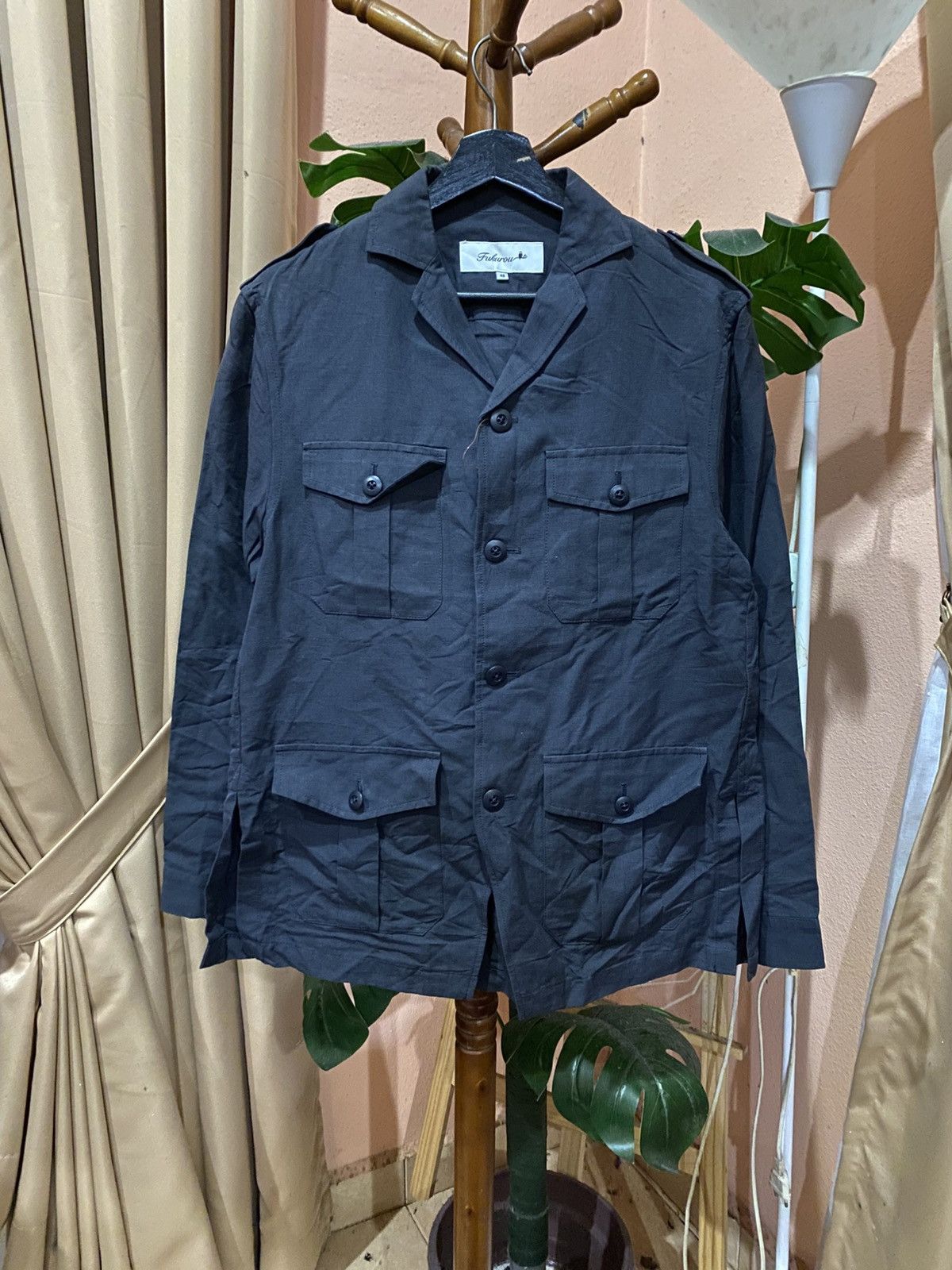 Japanese Brand Fukurou Japanese Workwear Field Jacket – Navy Four-Pocket Size US M / EU 48-50 / 2 - 3 Thumbnail
