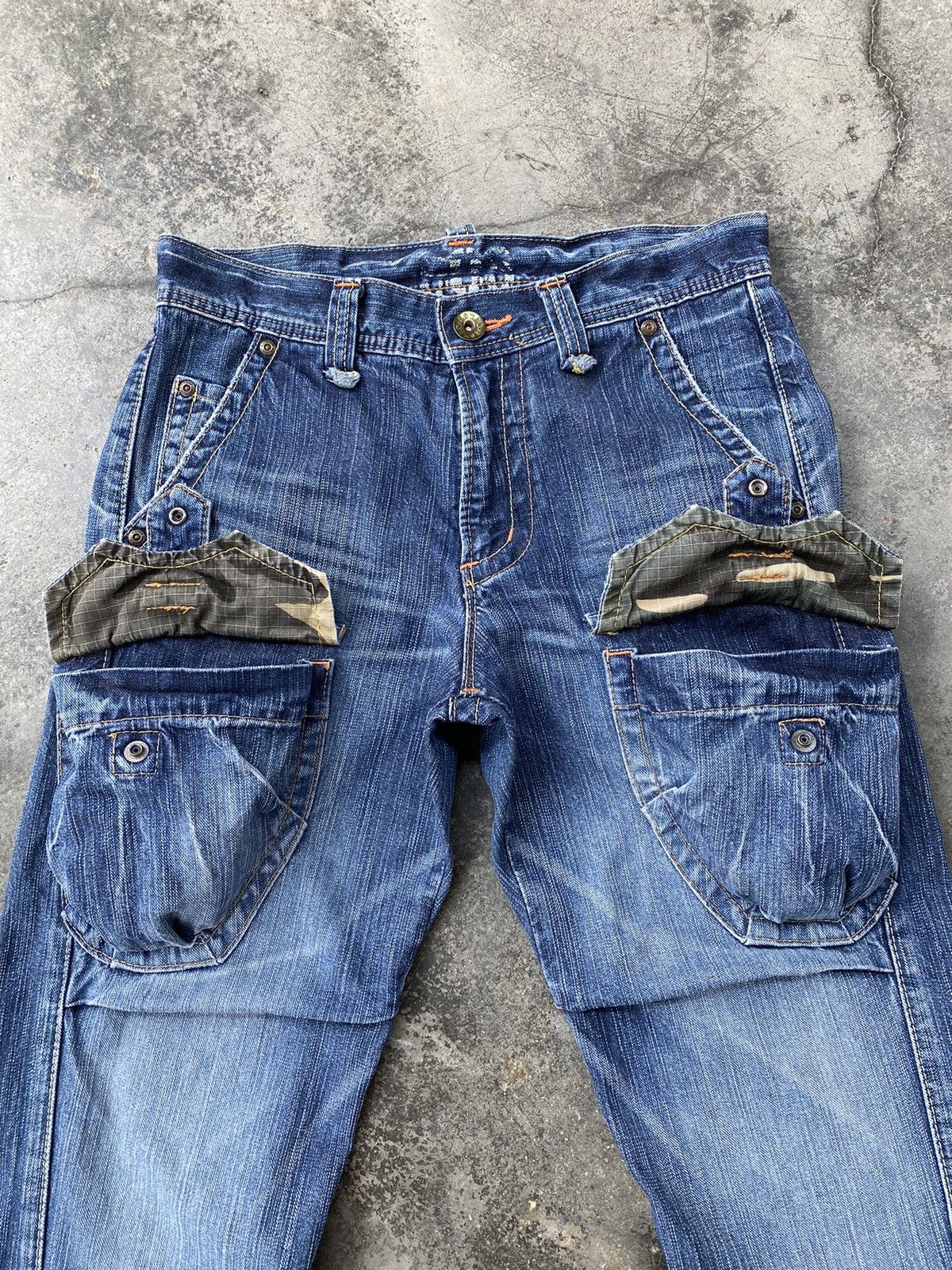 Edwin Vintage Edwin Multi Pocket Distressed Denim Pants Size US 30 / EU 46 - 4 Thumbnail