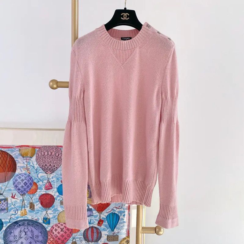 Fendi FENDI Pink Cashmere Knit Long Sleeve Sweater 0089 Size M / US 6-8 / IT 42-44 - 1 Thumbnail