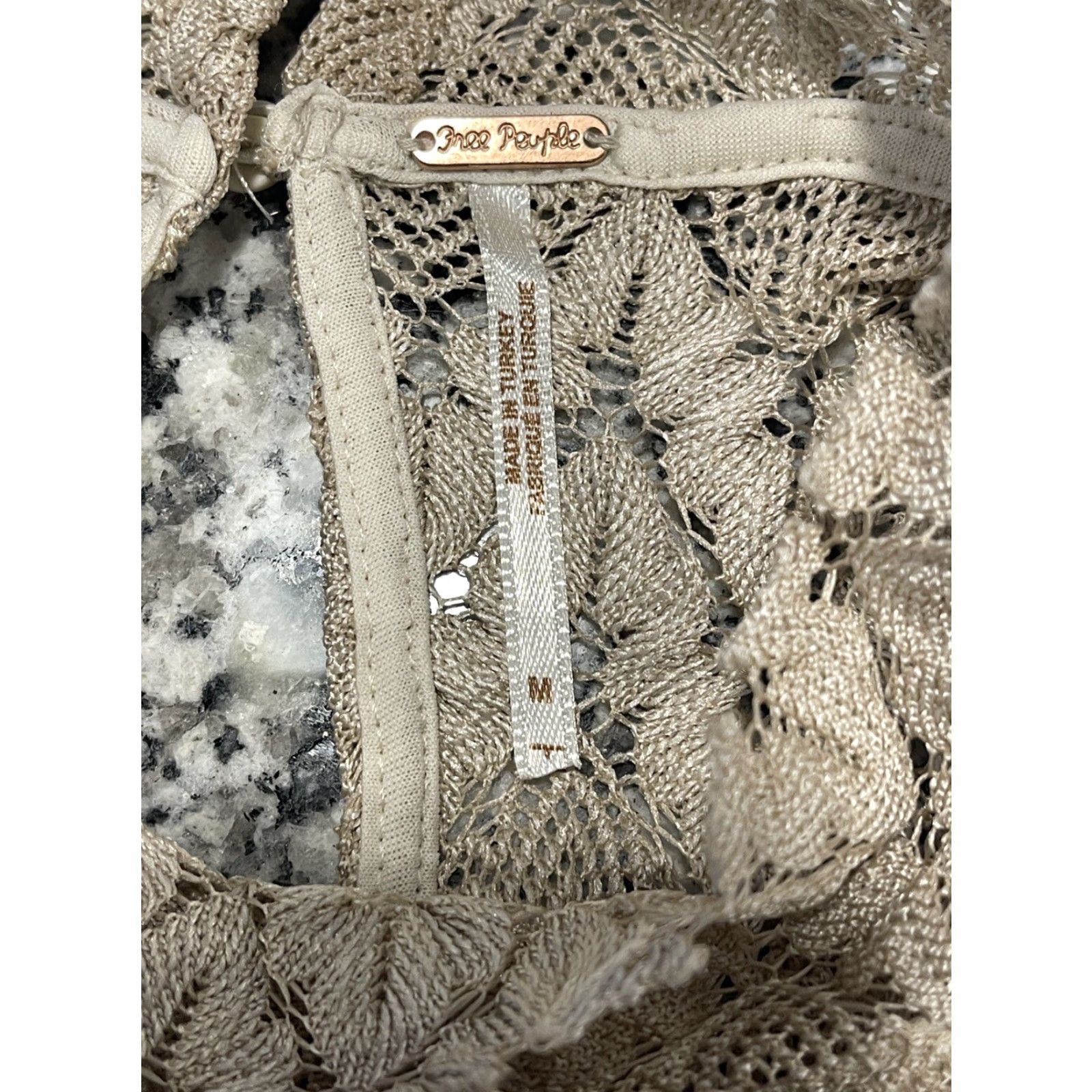 Free People FREE PEOPLE Simone Neutral Combo Lace Dress Size M NWT 28 Size M / US 6-8 / IT 42-44 - 7 Thumbnail