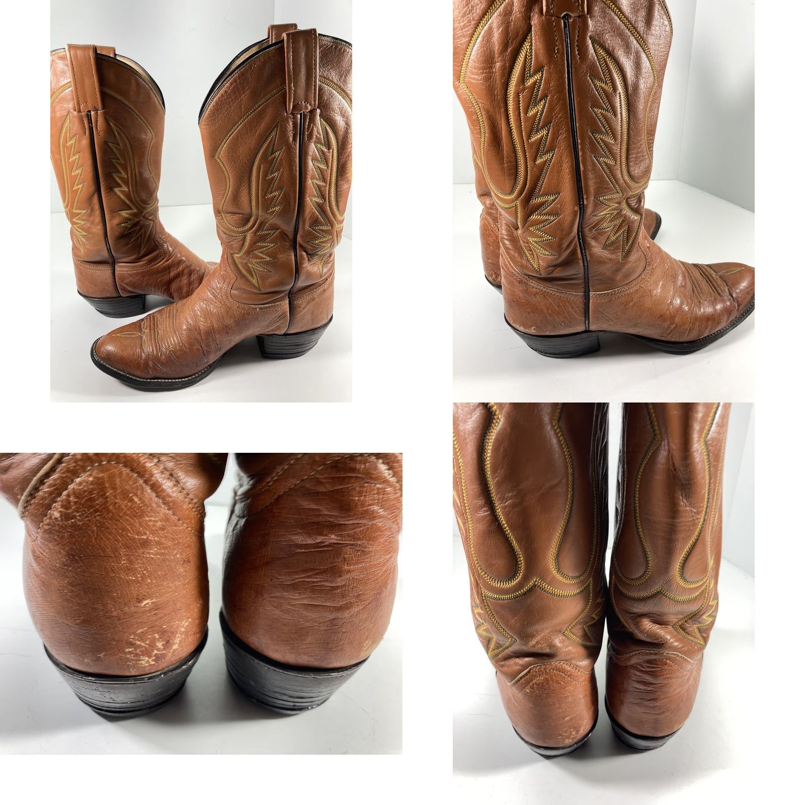 CO Adams Boot Co Smooth Ostrich Boots Men Size 10 D Peanut Brittle Western Vintage Boots Size US 10 / EU 43 - 10 Thumbnail