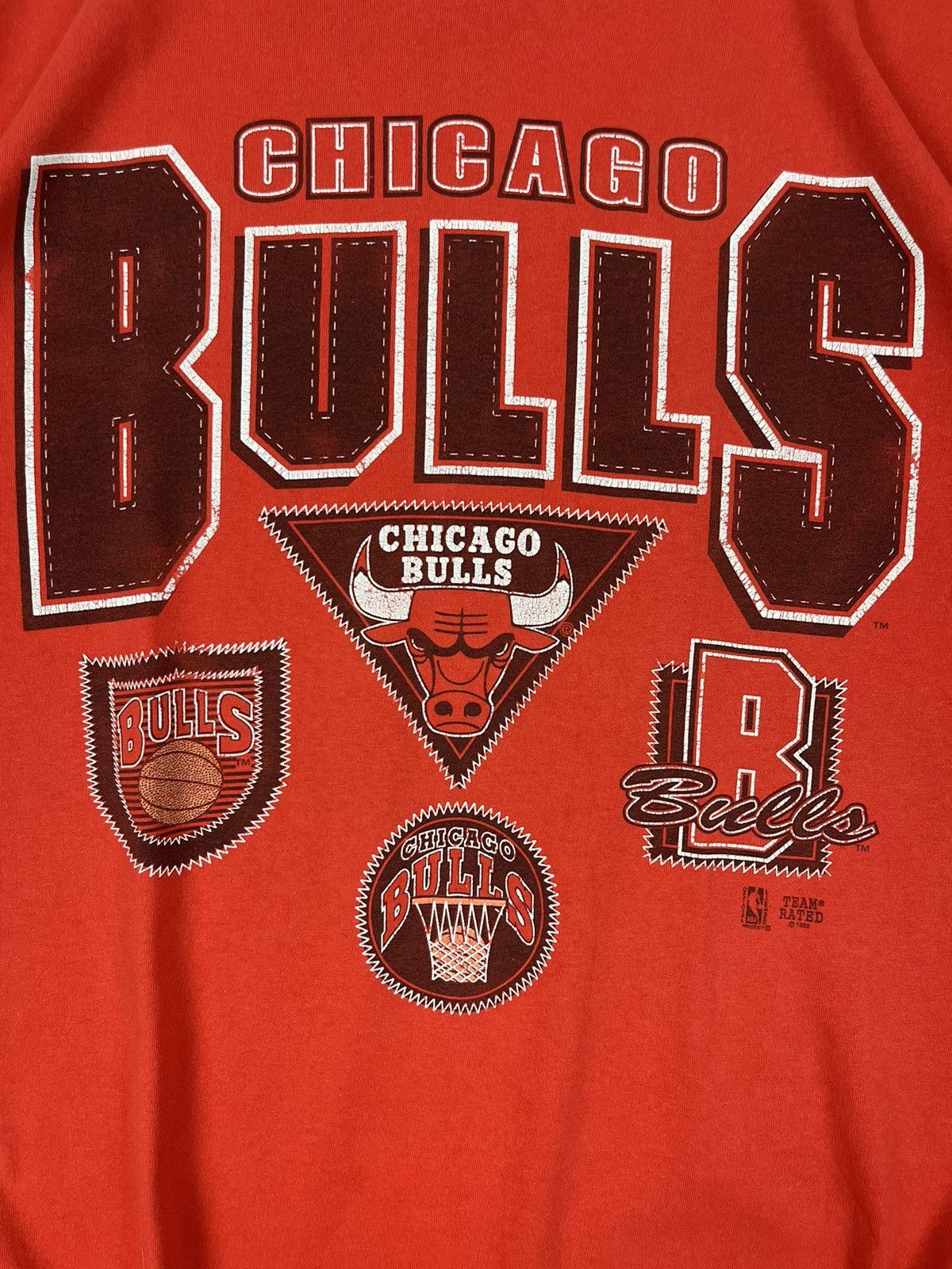 NBA Chicago Bulls NBA Vintage 1992 Red T Shirt XL Size US XL / EU 56 / 4 - 6 Thumbnail