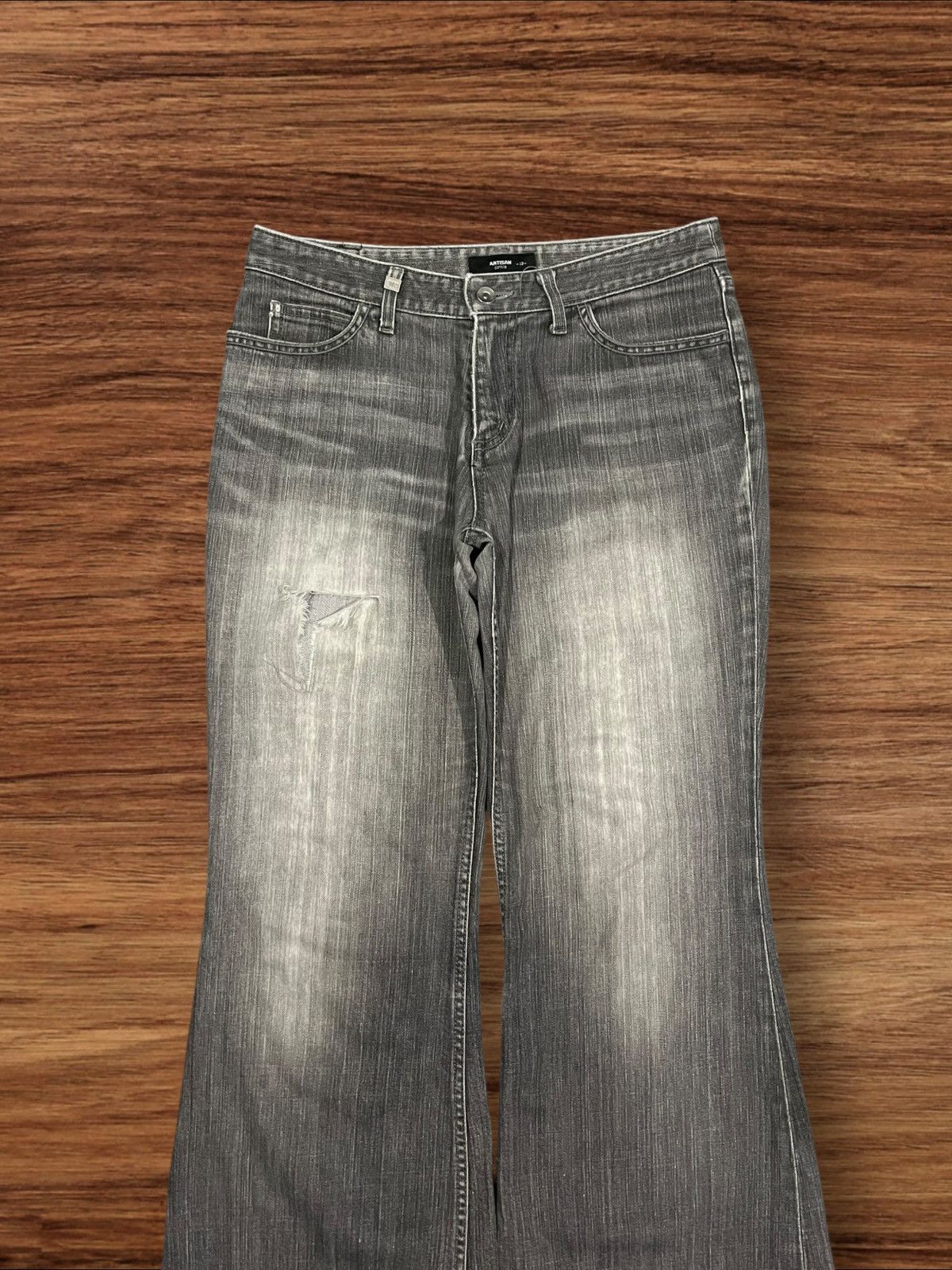 Japanese Brand Vintage Japanese Brand Artisan Contre Distressed Flare Jeans Size US 30 / EU 46 - 3 Thumbnail