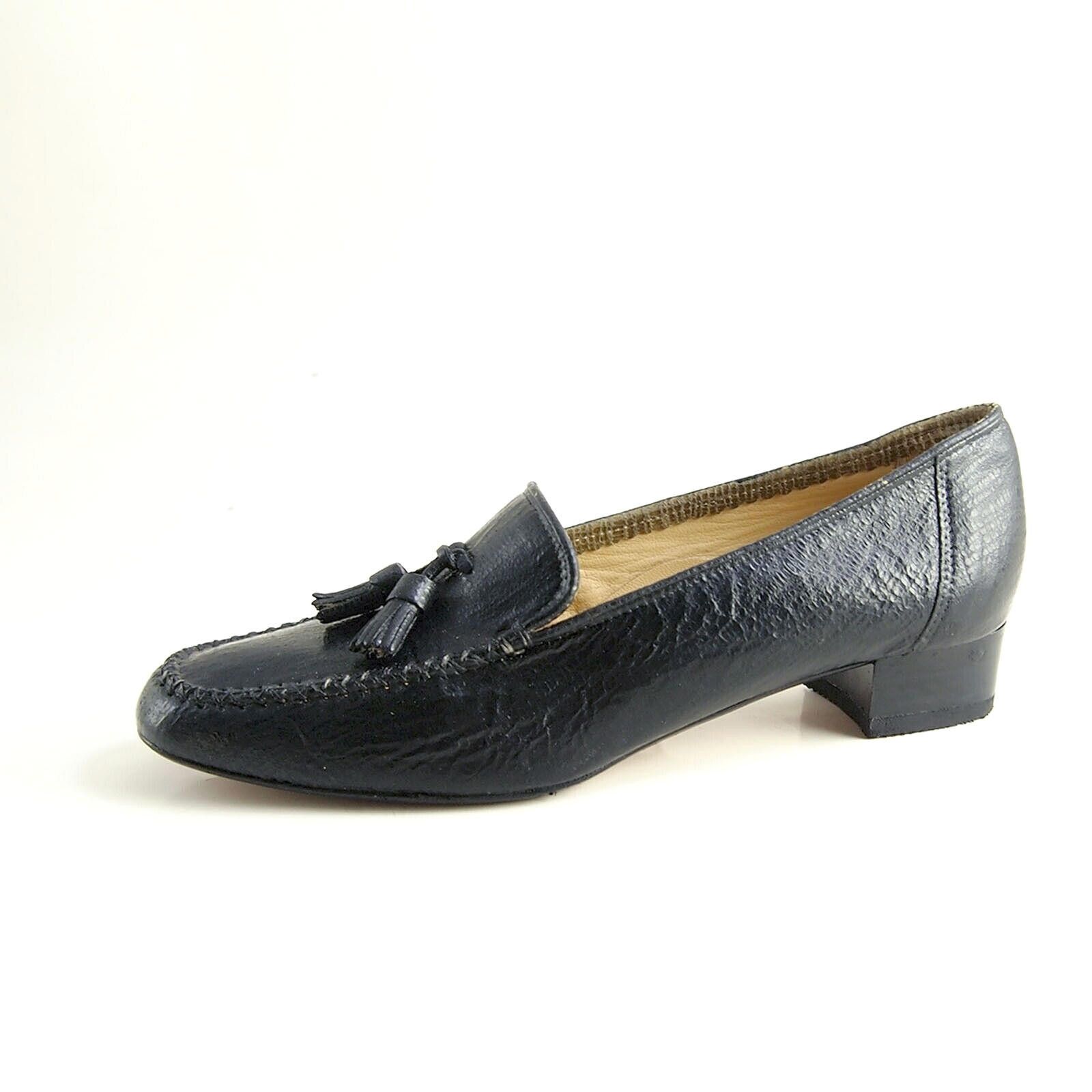 Designer Brunate Low Heel Pumps Tasseled Black US 8 EU 38 Size US 8 / IT 38 - 1 Thumbnail