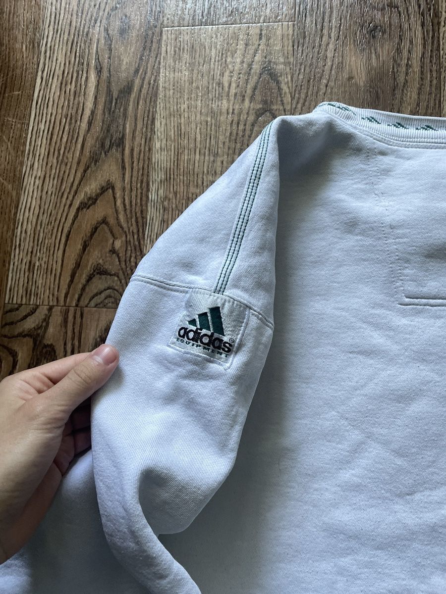 Adidas Vintage Adidas Equipment Sweatshirt Big Logo White Size US XL / EU 56 / 4 - 10 Thumbnail