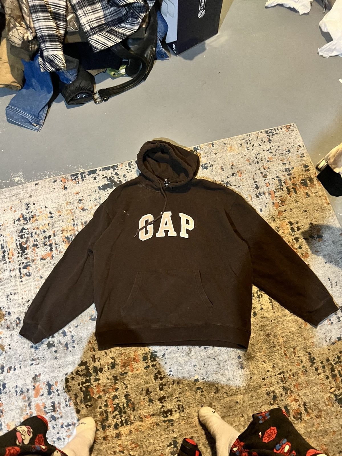 Vintage Y2K Gap Brown Baggy Boxy Hoodie Travis Schott