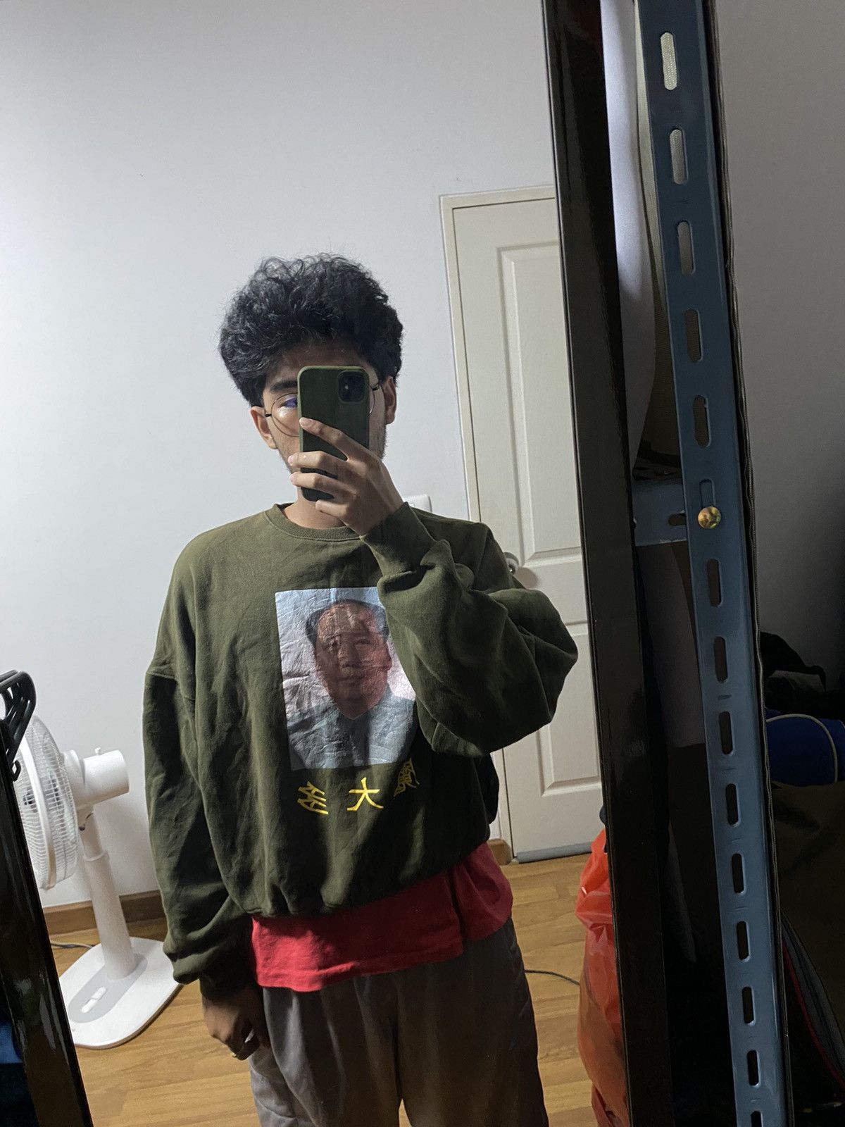Vintage Rare Mao Zedong Cropped Sweatshirt Size US XL / EU 56 / 4 - 2 Thumbnail