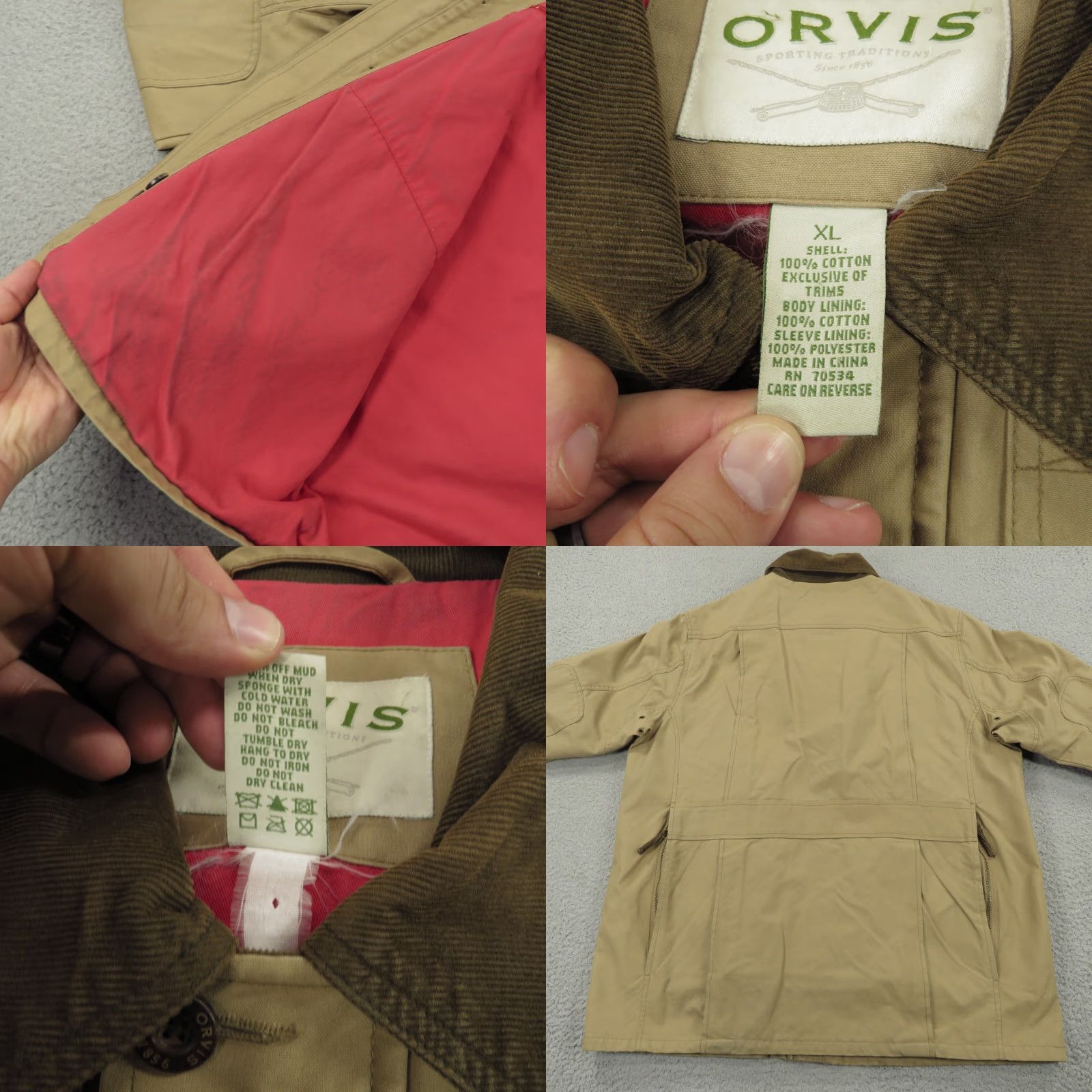 Orvis Orvis Jacket Men XL Chore Barn Shooting Patch Hunting Khaki Lined Corduroy Coat Size US XL / EU 56 / 4 - 8 Thumbnail