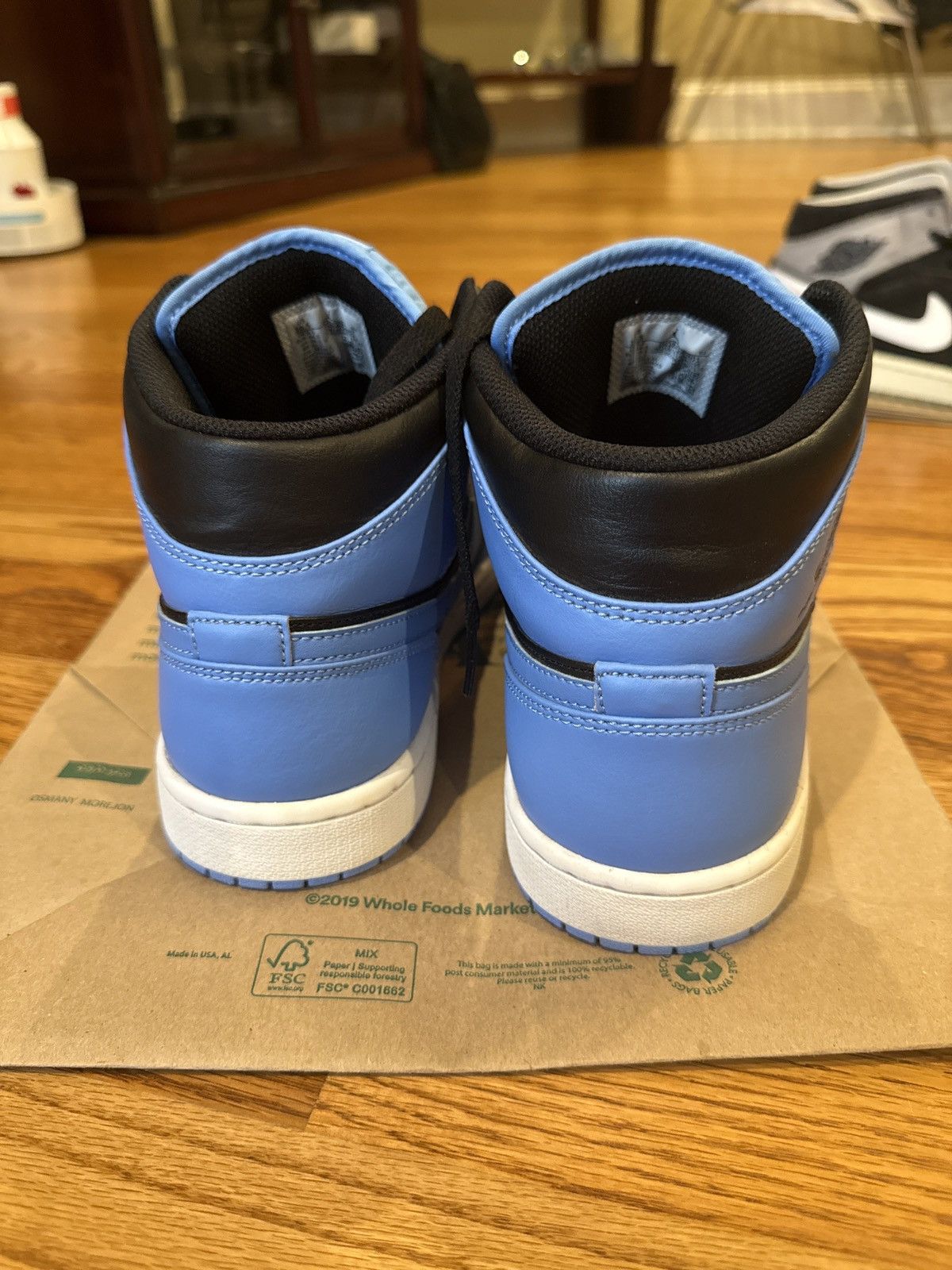 Nike Jordan 1 University Mid Blue Black Size US 10.5 / EU 43-44 - 4 Thumbnail