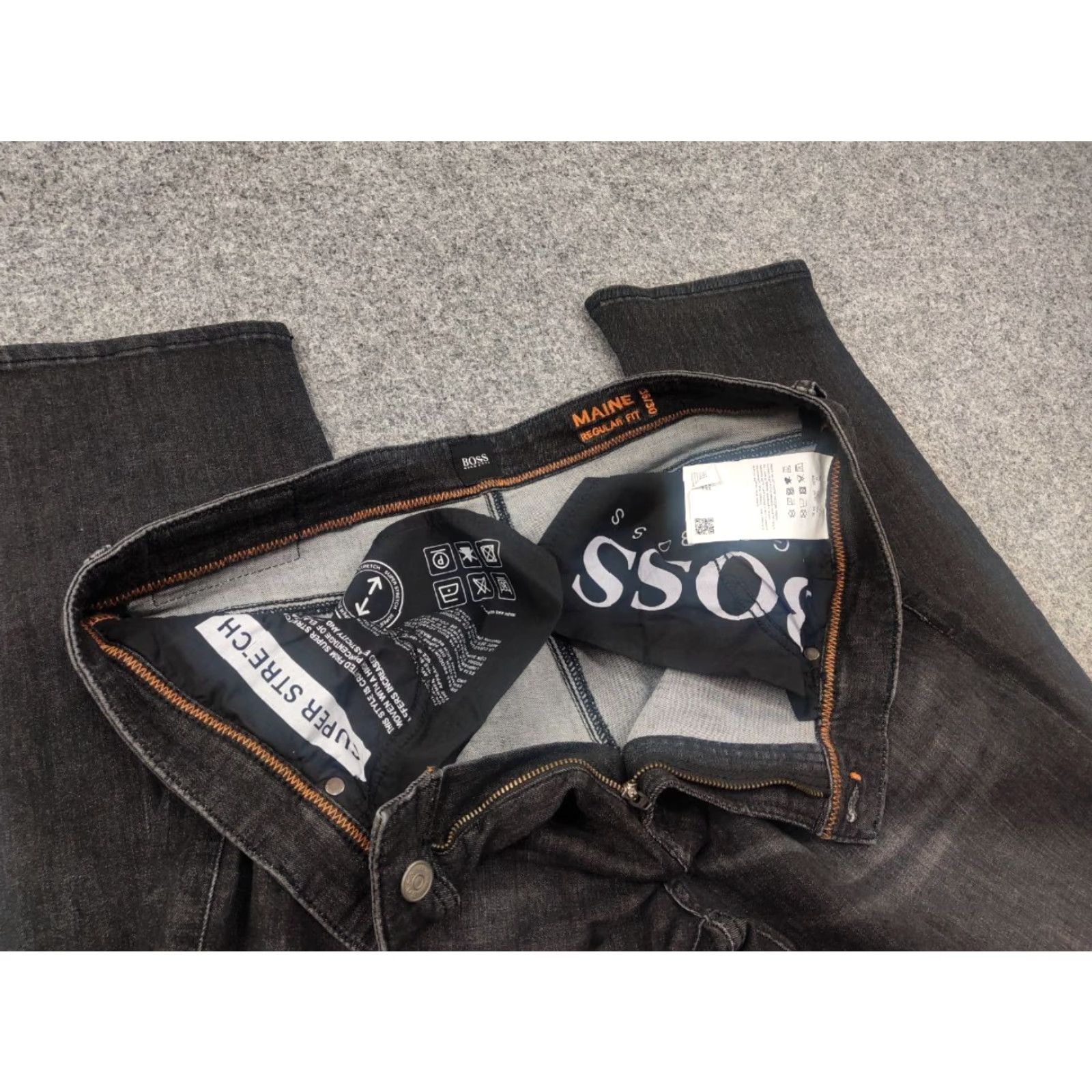 Hugo Boss HUGO BOSS Jeans Regular Denim 36 37 Dark Gray 5-Pocket Stretch Regular fit Denim Jeans Mens Size US 36 / EU 52 - 7 Thumbnail