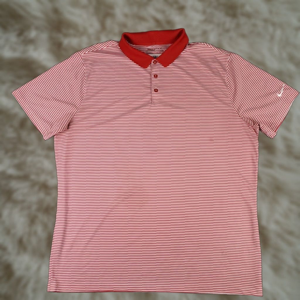 Nike Nike Polo Shirt Mens 2XL Red Striped Swoosh Golf Casual Short Sleeve Polo Shirt Mens 2XL Red Striped Nike Golf Classic Modern Preppy Sports Mens Size US XXL / EU 58 / 5 - 1 Thumbnail