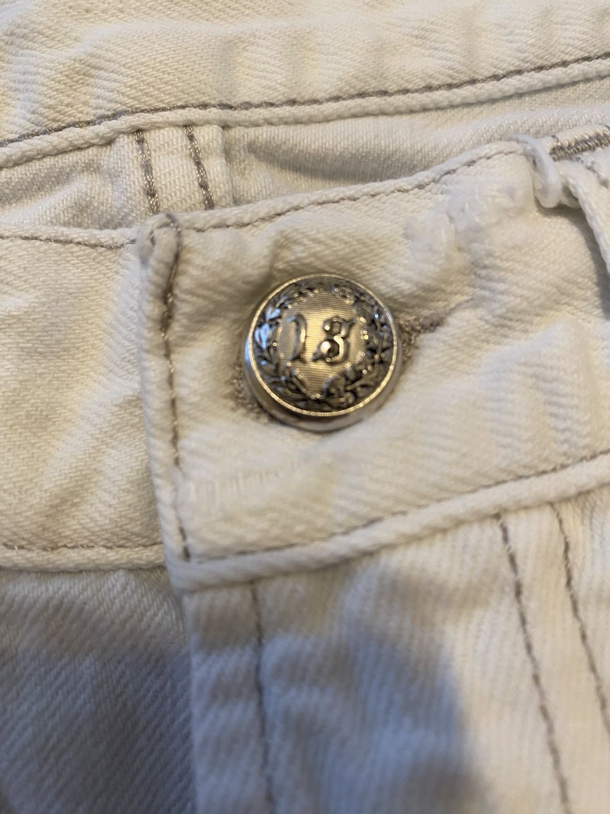 R13 R13 SS23 Boyfriend Jean In Holden White Ecru Selvedge Denim Size 25" / US 0 / IT 36 - 3 Thumbnail