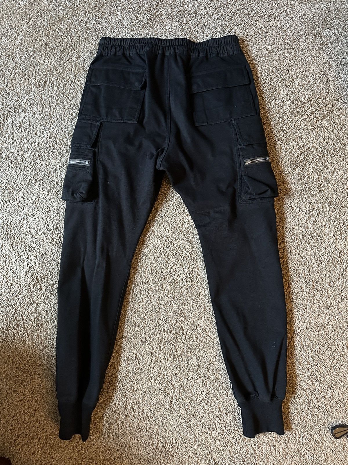 Rick Owens Rick Owen’s Cargo Joggers Black SIZE 32 Size US 32 / EU 48 - 2 Thumbnail