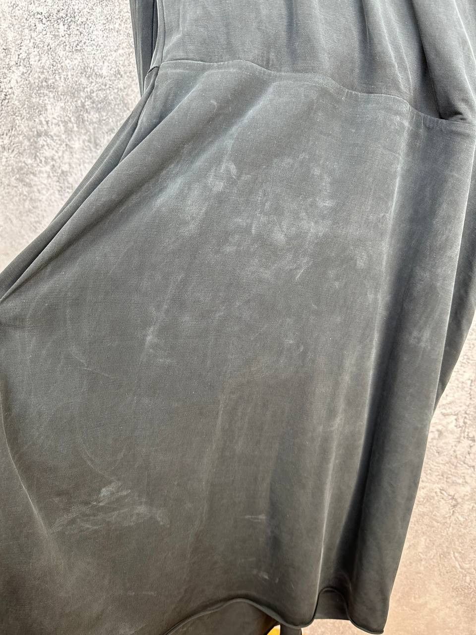 Allsaints AllSaints Tame Dress Black Wrap-Front Cupro Long Sleeve Size S / US 4 / IT 40 - 8 Thumbnail
