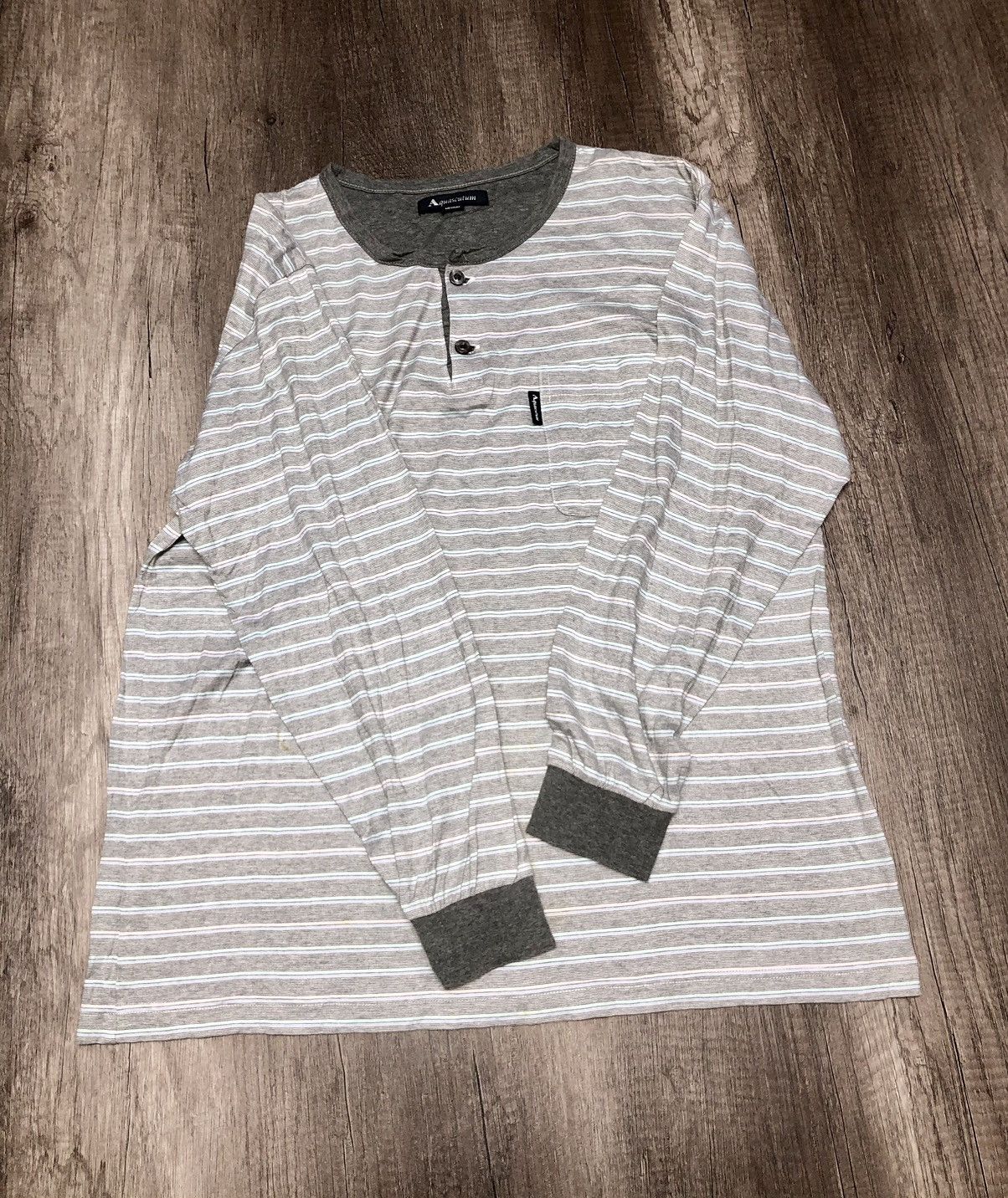 Aquascutum × Japanese Brand × Vintage Vintage Aquascutum Long Sleeve Pocket Tee Shirt Size US M / EU 48-50 / 2 - 6 Thumbnail