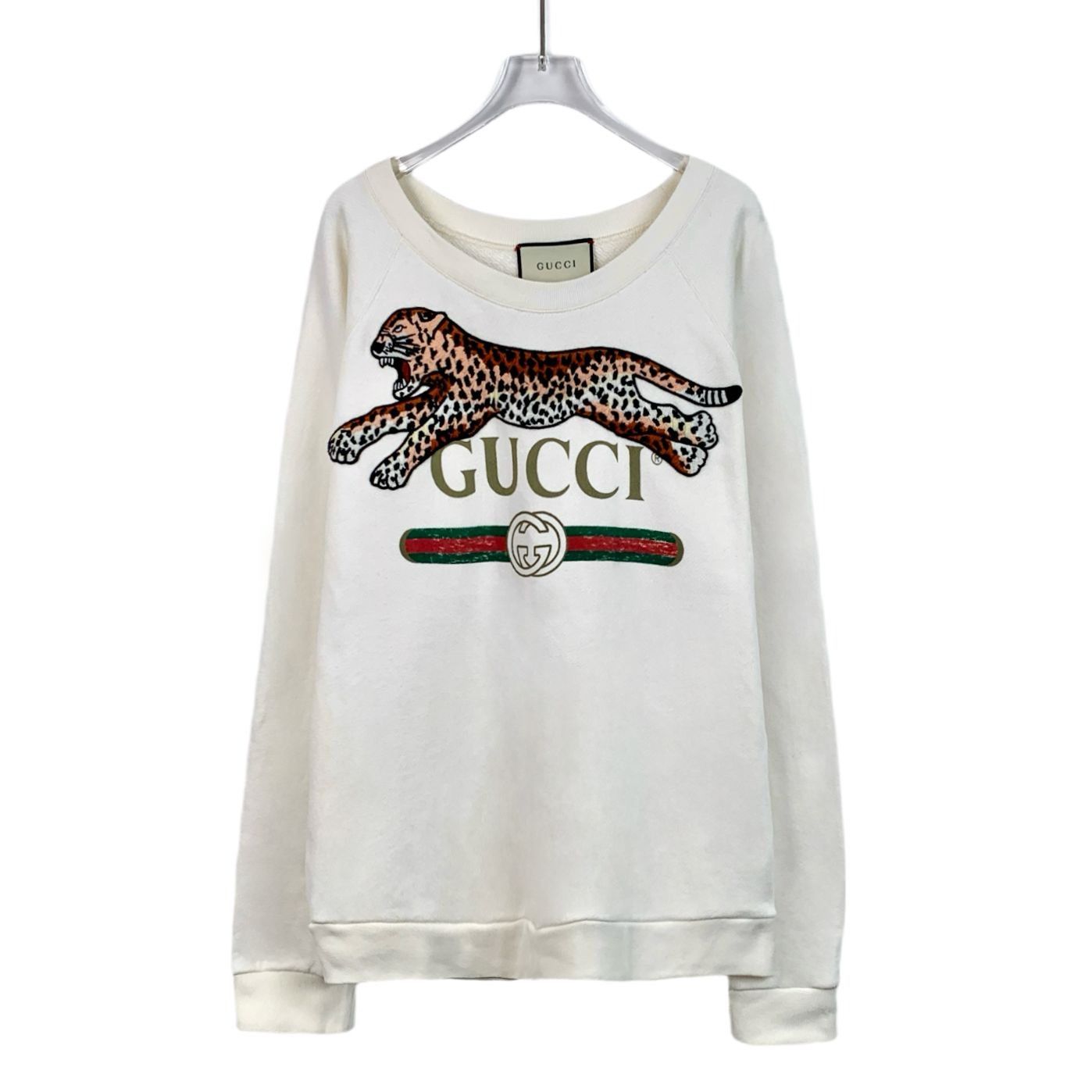 Gucci Gucci Sweatshirt With Leopard Embroidery Graphic Logo Size L / US 10 / IT 46 - 1 Thumbnail