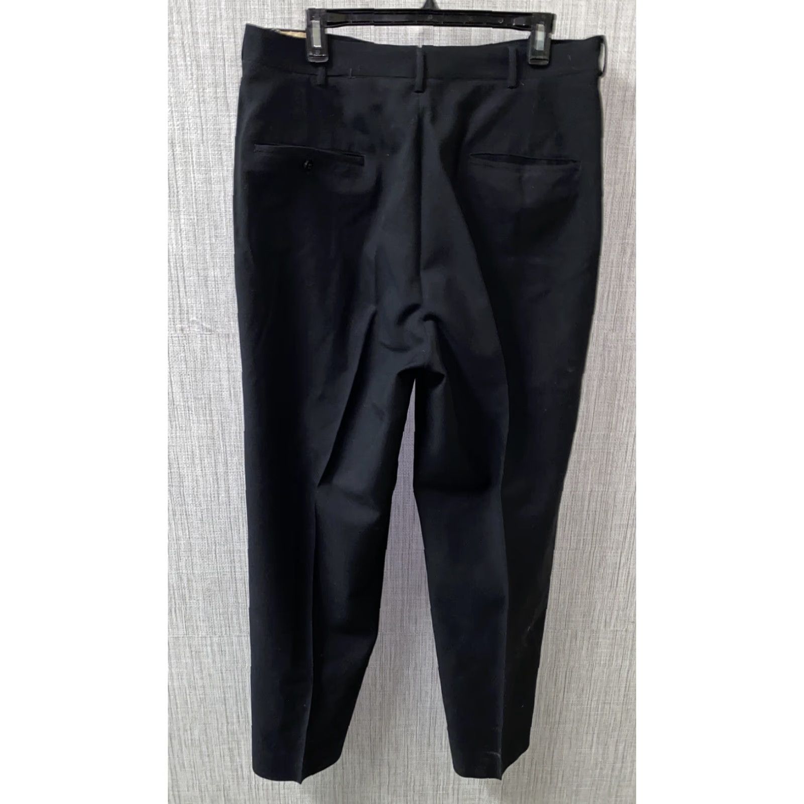 Vintage Mens Black Naval Uniform Pleated Dress Pants Size 34 x 31.5 Pants Mens Black Navy? Size US 34 / EU 50 - 4 Thumbnail