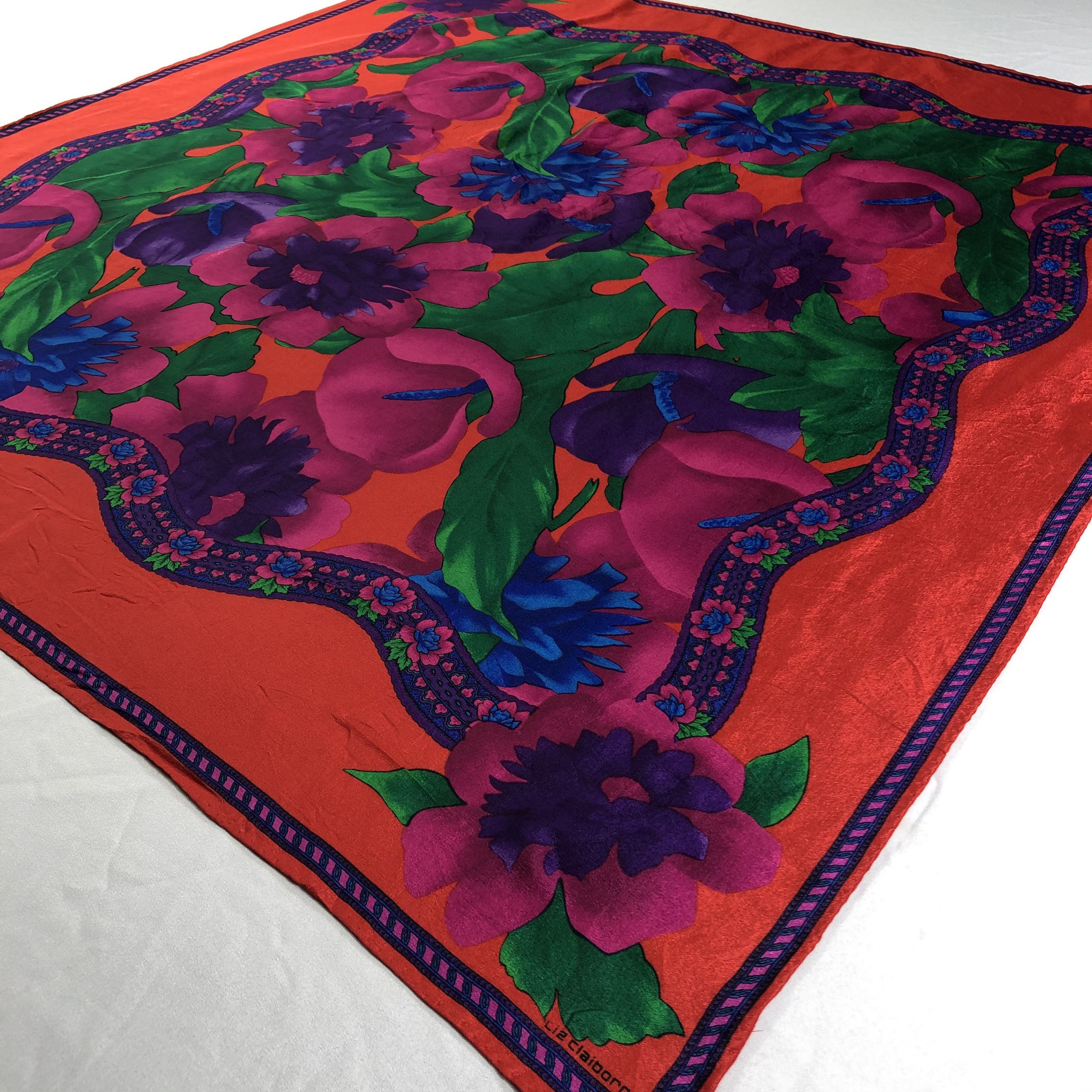 Vintage Vintage Liz Claiborne Silk Scarf Size ONE SIZE - 3 Thumbnail
