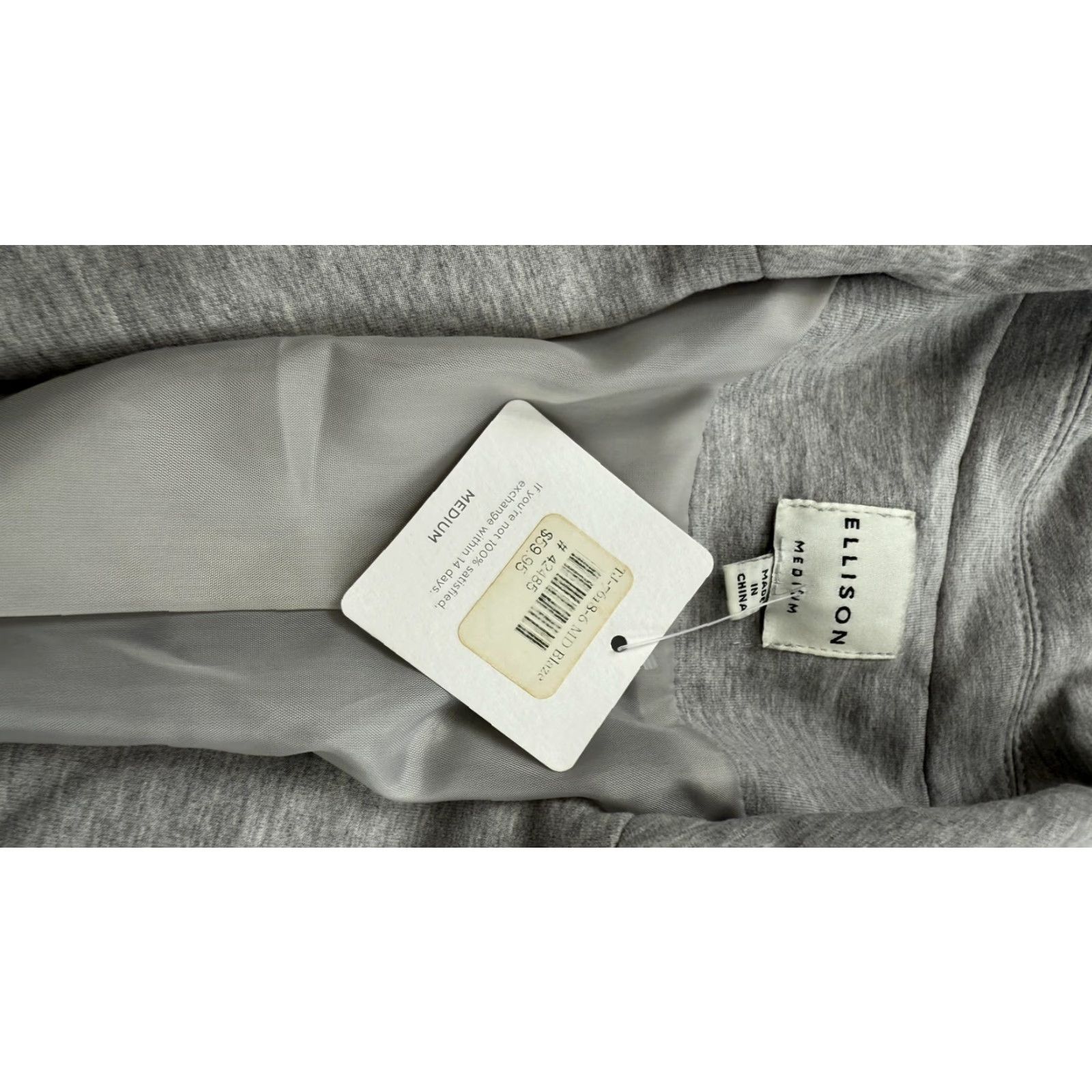 Vintage Ellison Blazer Womens Medium Gray Barefoot Collage Soft Knit Jacket Work Office Size M / US 6-8 / IT 42-44 - 5 Thumbnail