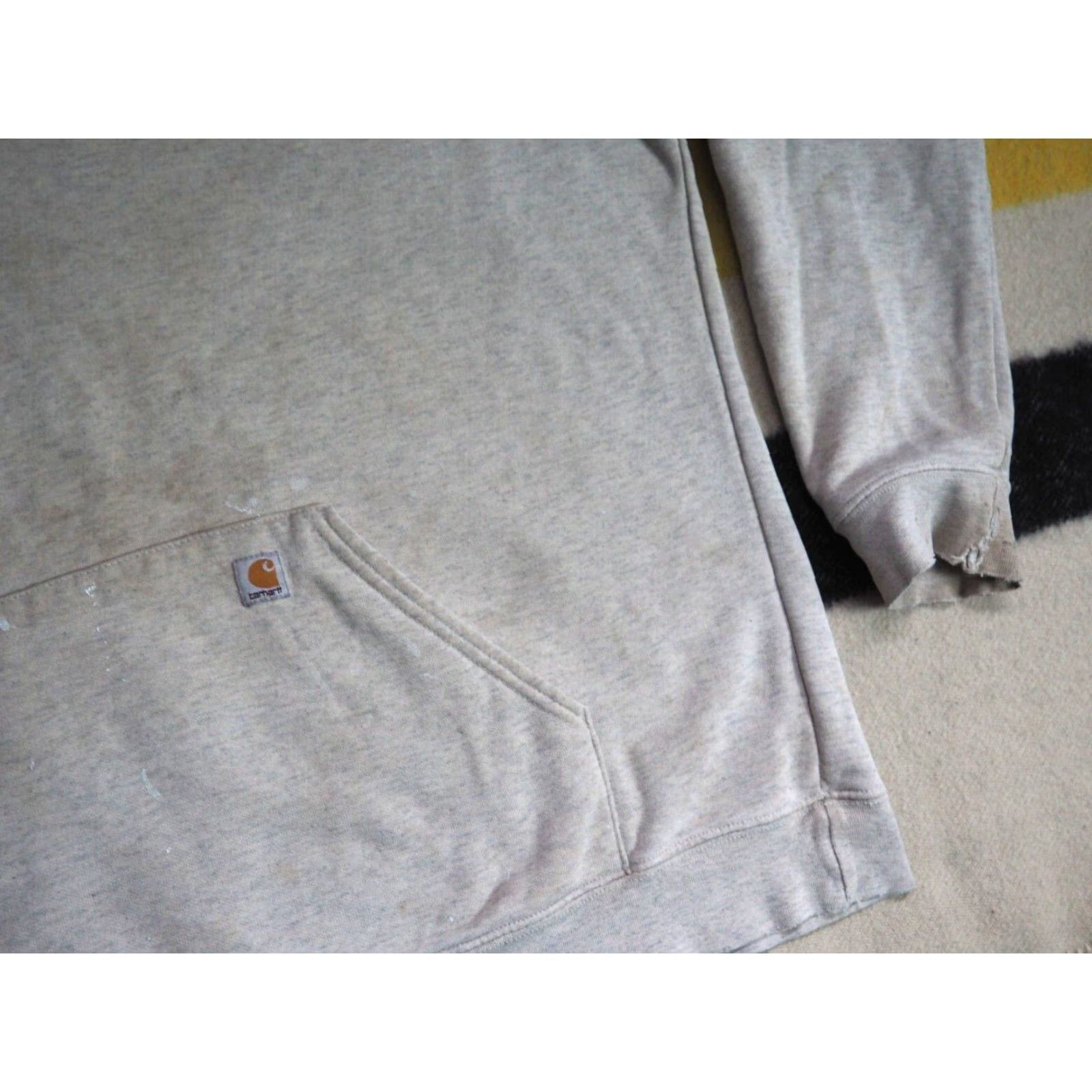 Carhartt VINTAGE Carhartt Hoodie XL Gray 90s Pullover Distressed Faded Size US XL / EU 56 / 4 - 6 Thumbnail