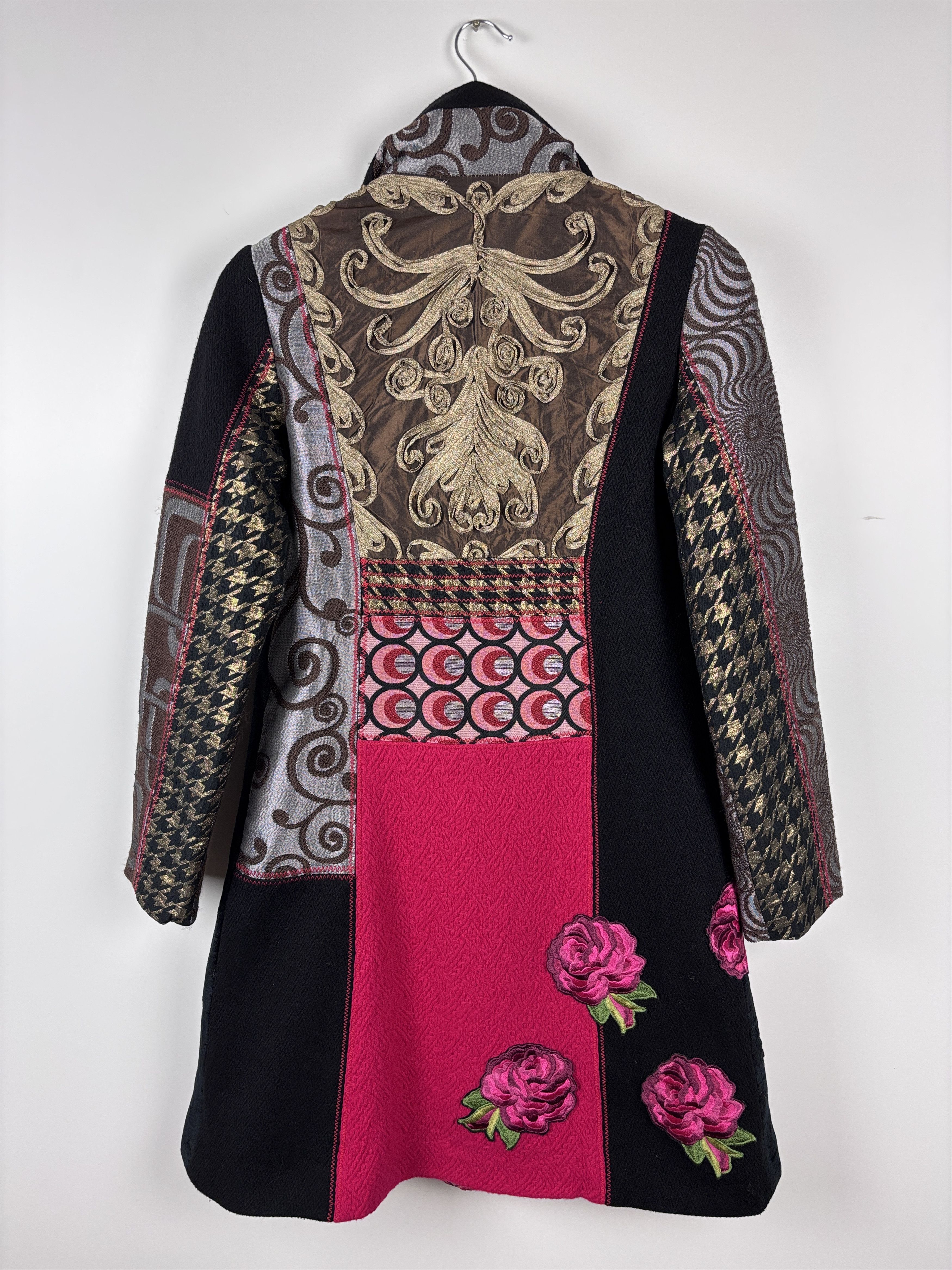 Desigual Womens Desigual Floral Multicolor Coat Size ~38 Size XS / US 0-2 / IT 36-38 - 5 Thumbnail